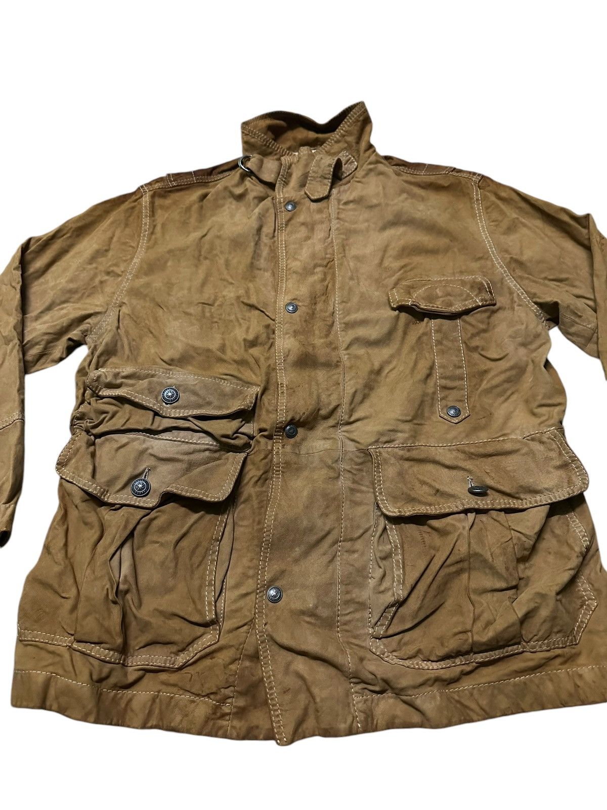 Iceberg Vintage Iceberg tactical leather jacket Size US L / EU 52-54 / 3 - 2 Thumbnail