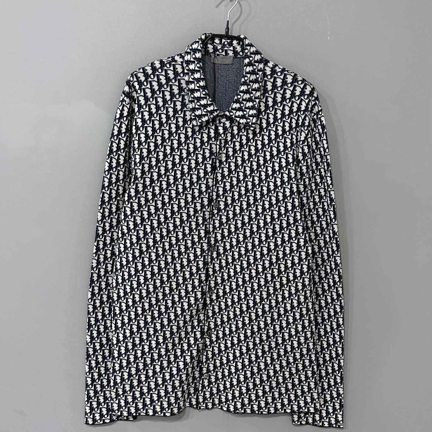 Dior Black and White Printed Dior Shirt Size US L / EU 52-54 / 3 - 1 Thumbnail