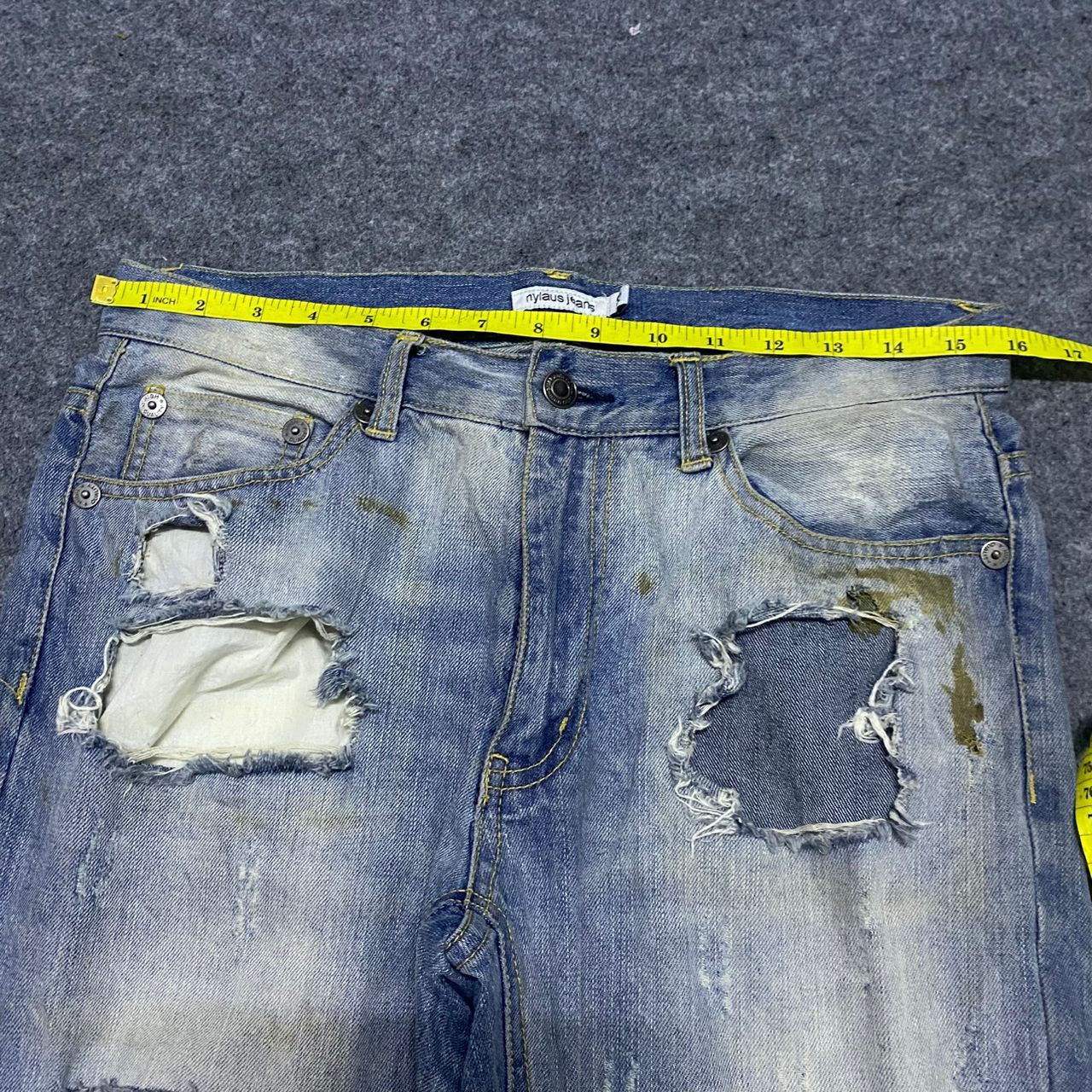 If Six Was Nine 💥Best Offer💥Vintage Nylaus Jeans Distressed Denim Size US 31 - 3 Thumbnail