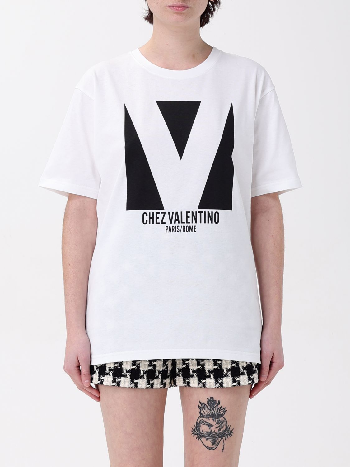 Valentino Valentino T-Shirt Woman White Size S / US 4 / IT 40 - 1 Thumbnail
