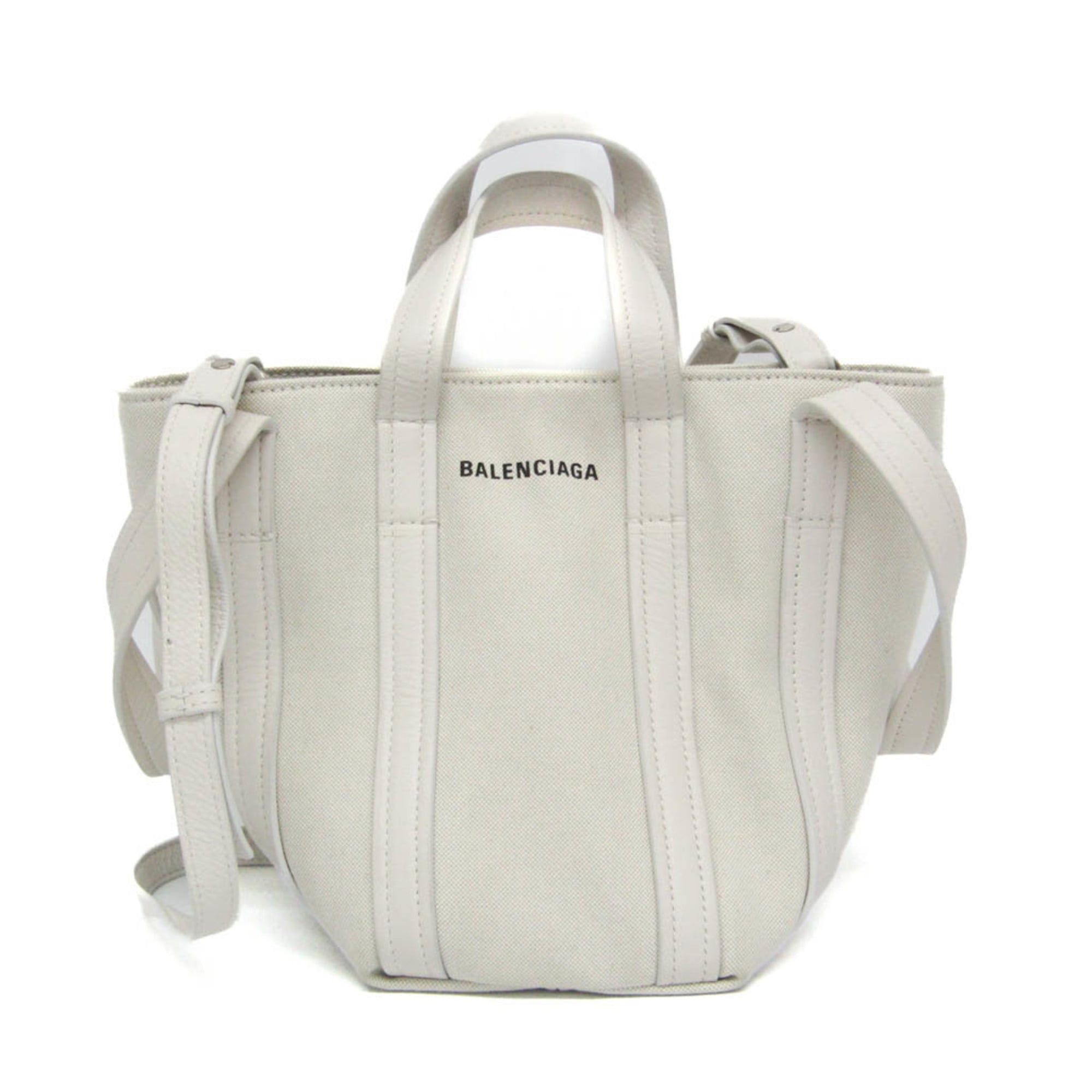 Balenciaga Balenciaga Everyday XS North South 672793 Women's Leather,Canvas Shoulder Bag,Tote Bag Off-white Size ONE SIZE - 1 Thumbnail