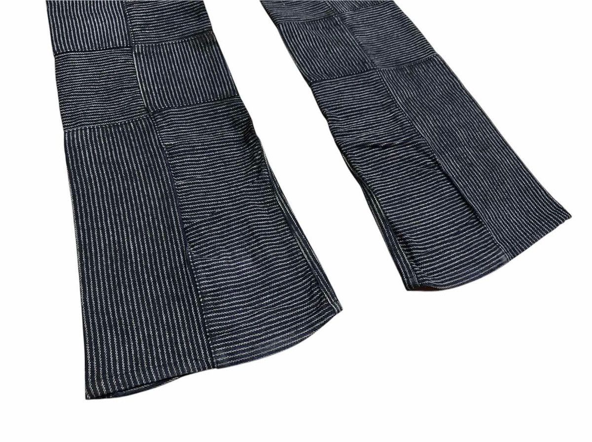 If Six Was Nine × Japanese Brand × Tornado Mart 🔥 Difference Rupert Flared Denim Cross Striped Patchwork Size US 30 / EU 46 - 8 Thumbnail