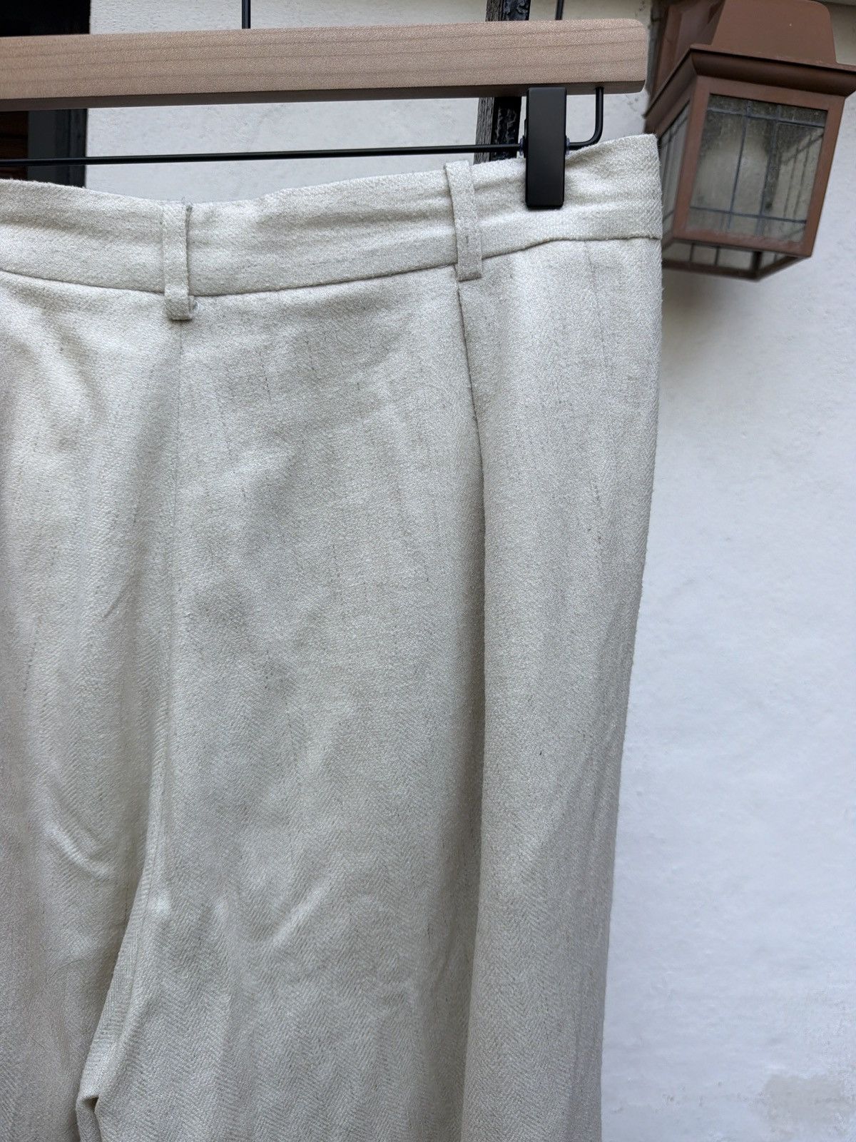 Hed Mayner Japanese Wool Linen Cashmere Pleated Trousers Size US 31 - 3 Thumbnail