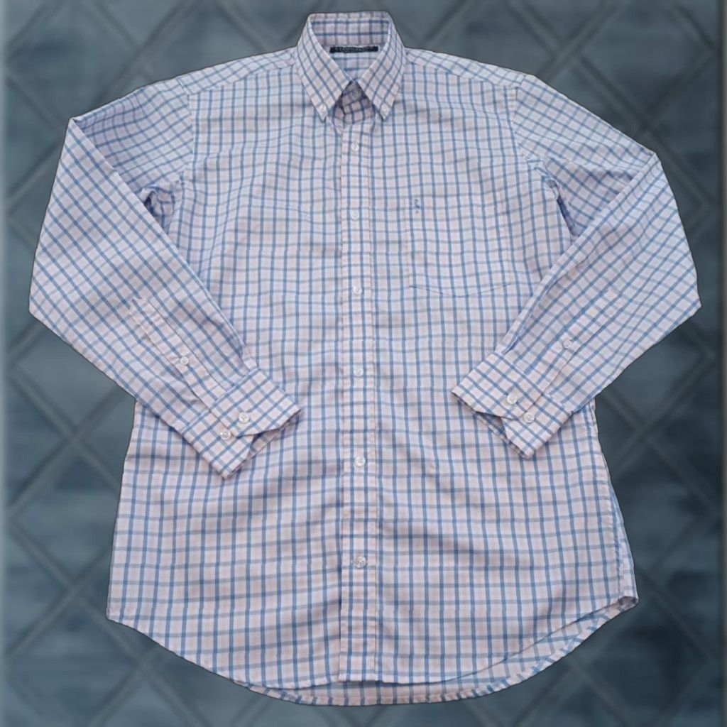 Tailorbyrd TAILORBYRD Shirt Mens Small Pink Blue Plaid Long Sleeve Button-Down Performance Size US S / EU 44-46 / 1 - 1 Thumbnail
