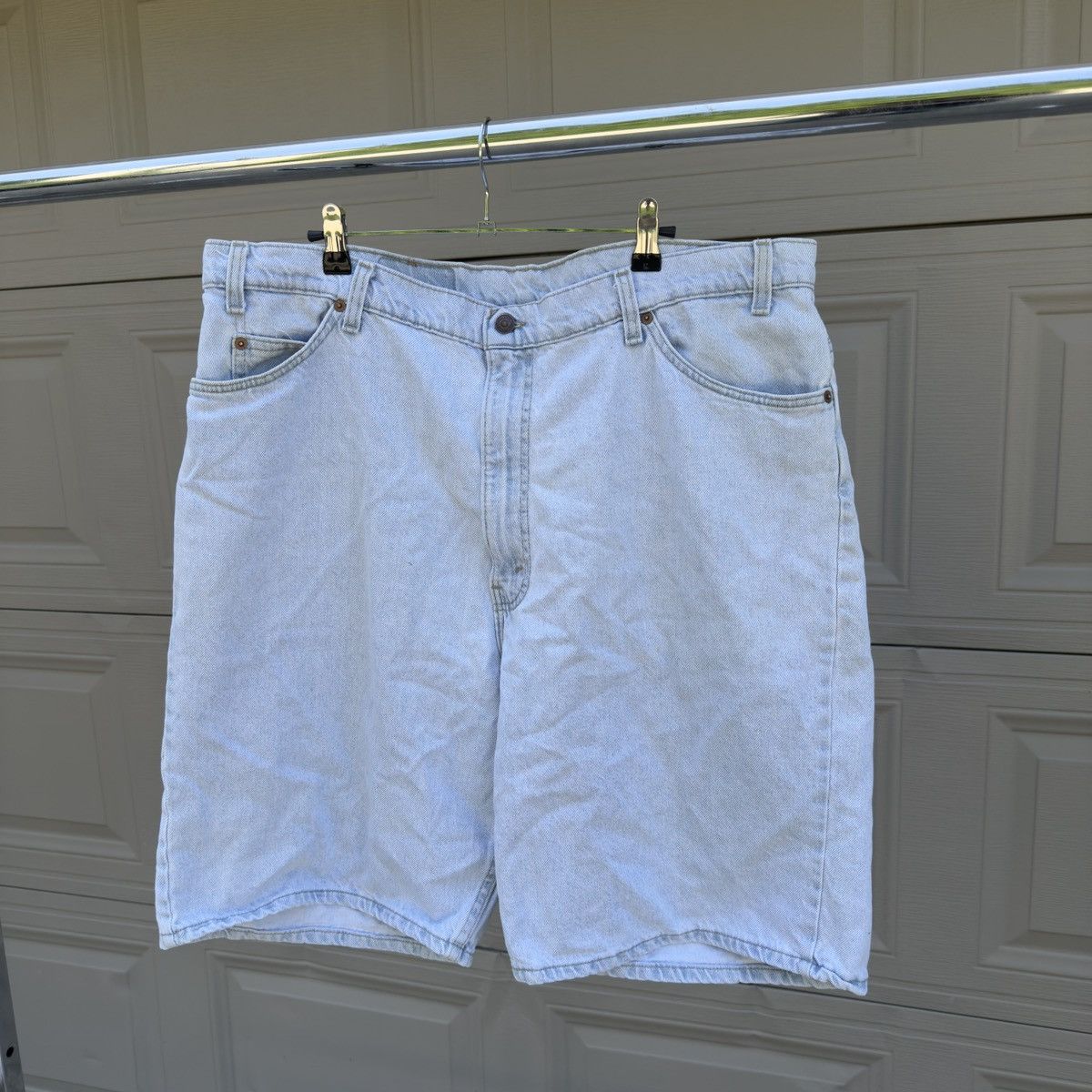 Levi's 90s Levi's 550 Light Wash Denim Shorts Skater ERD Chrome Size US 42 / EU 58 - 5 Thumbnail