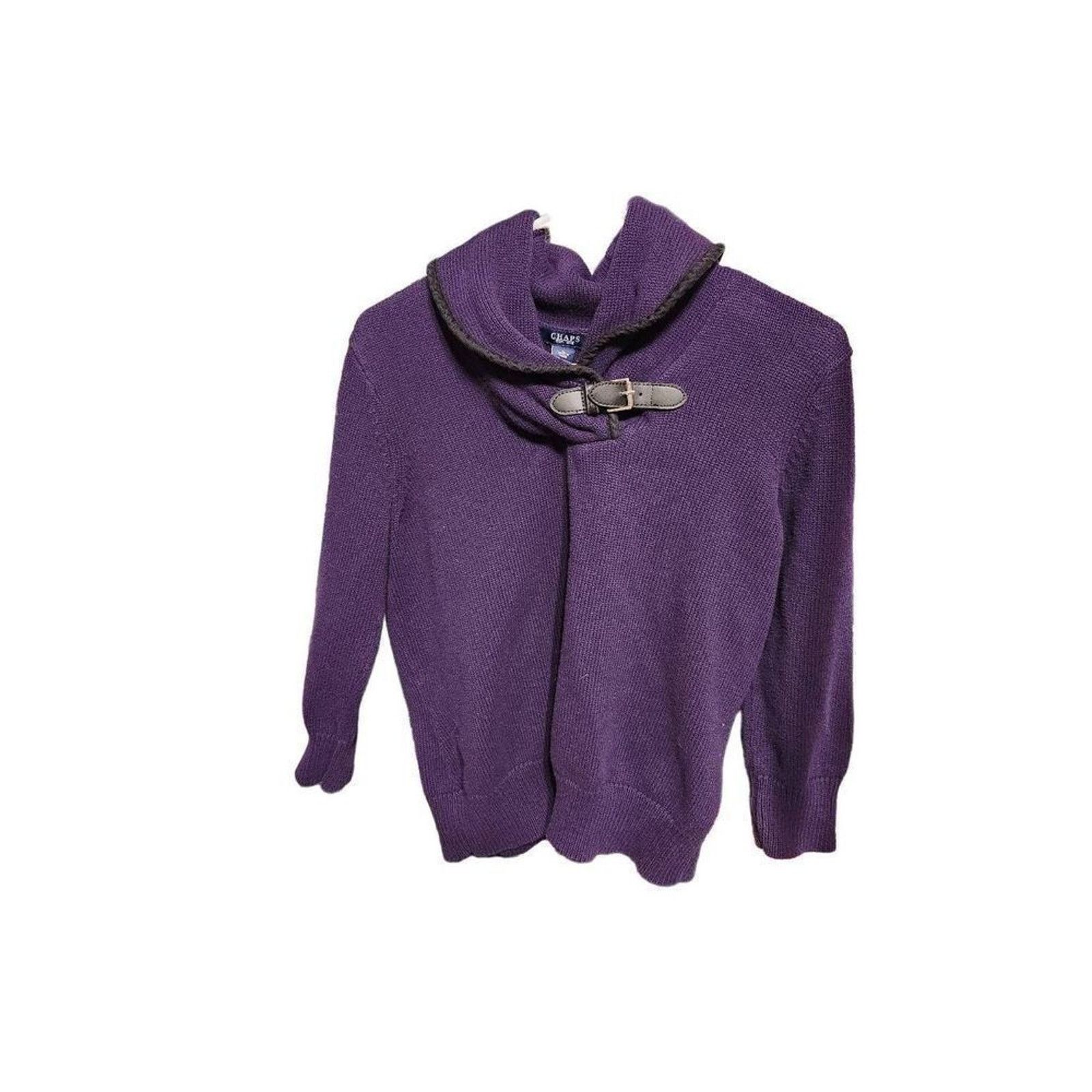 Chaps Chaps L juniors purple top long sleeve sweater Size L / US 10 / IT 46 - 1 Thumbnail