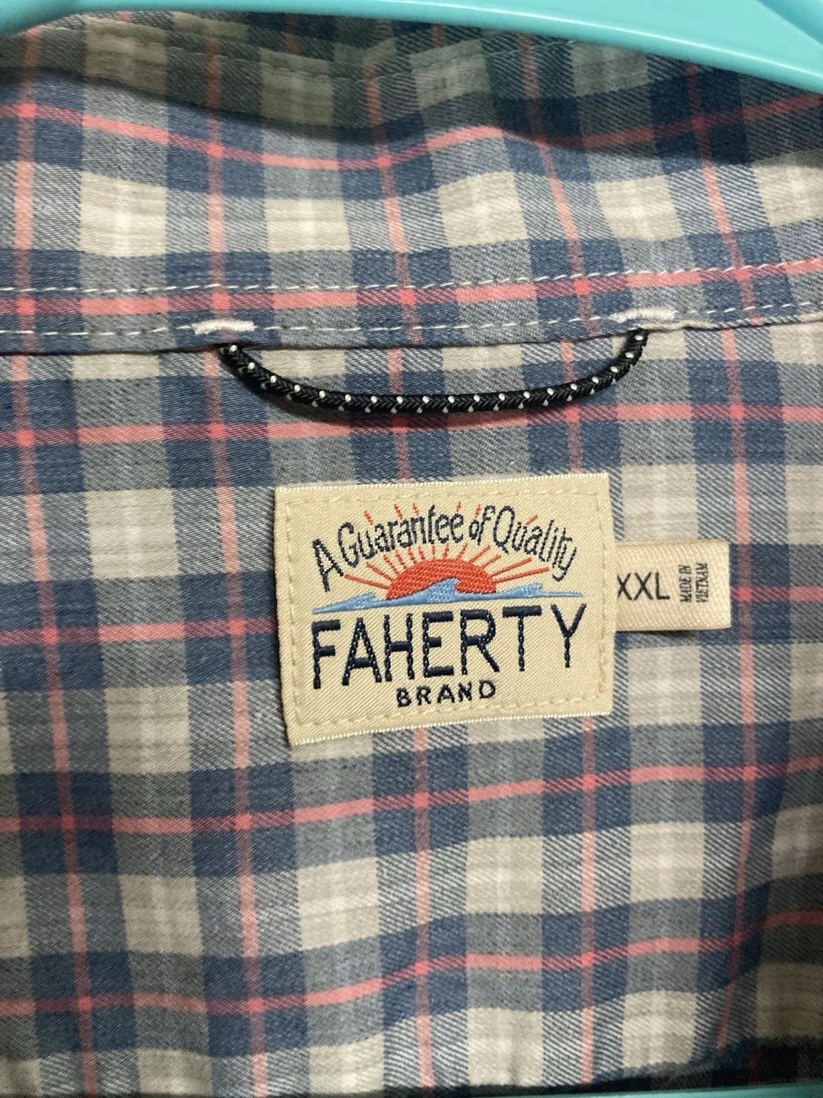 Faherty Faherty Movement Shirt Plaid Blue LS Cotton Nylon Blend XXL Size US XXL / EU 58 / 5 - 6 Thumbnail