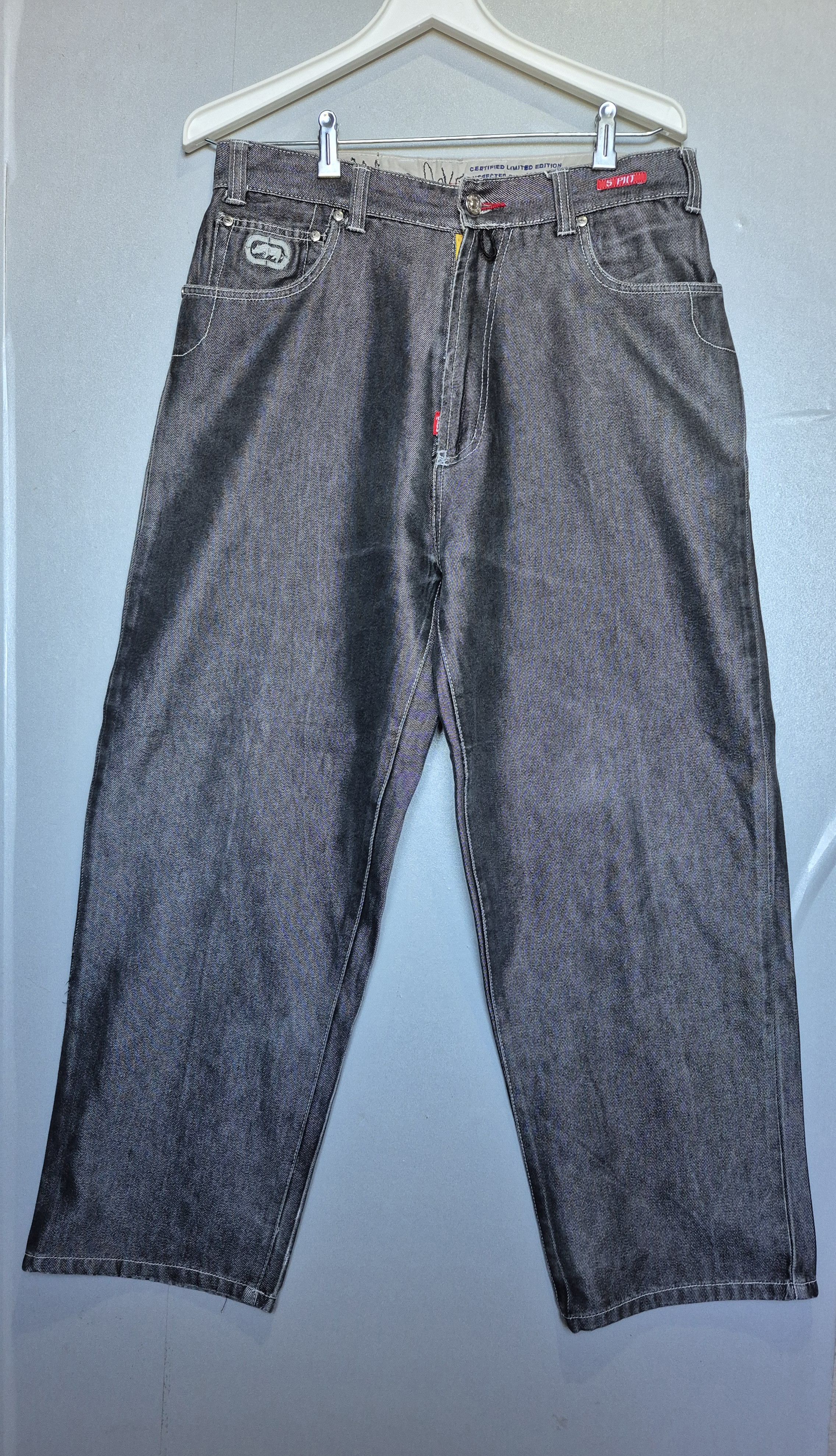 Ecko Unltd. Ecko Unltd jeans silver metallic baggy pants Y2K 5th An Size US 26 / EU 42 - 1 Thumbnail