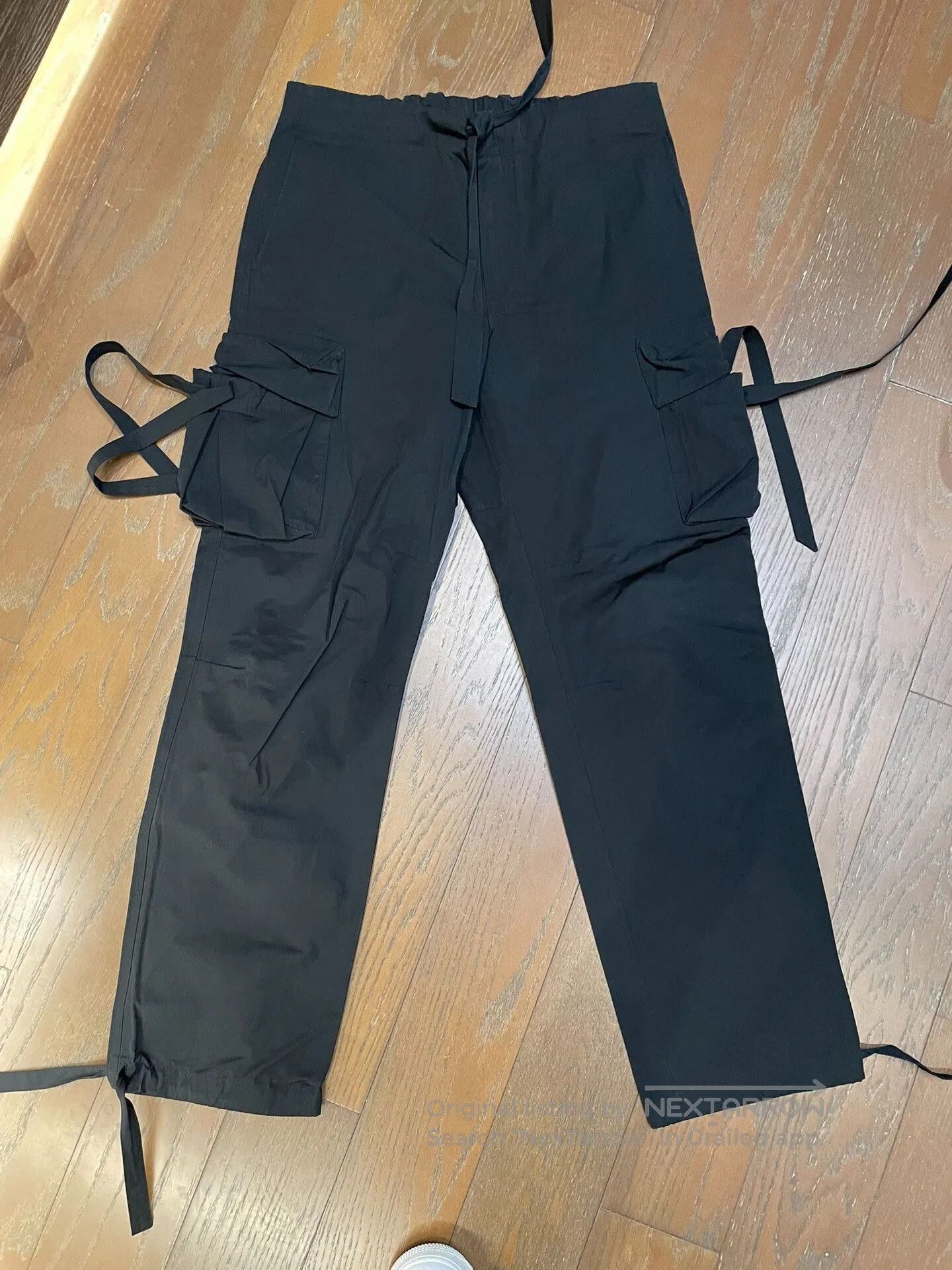 Louis Vuitton louis vuitton black cargo pants with ties. Size US 26 / EU 42 - 1 Thumbnail