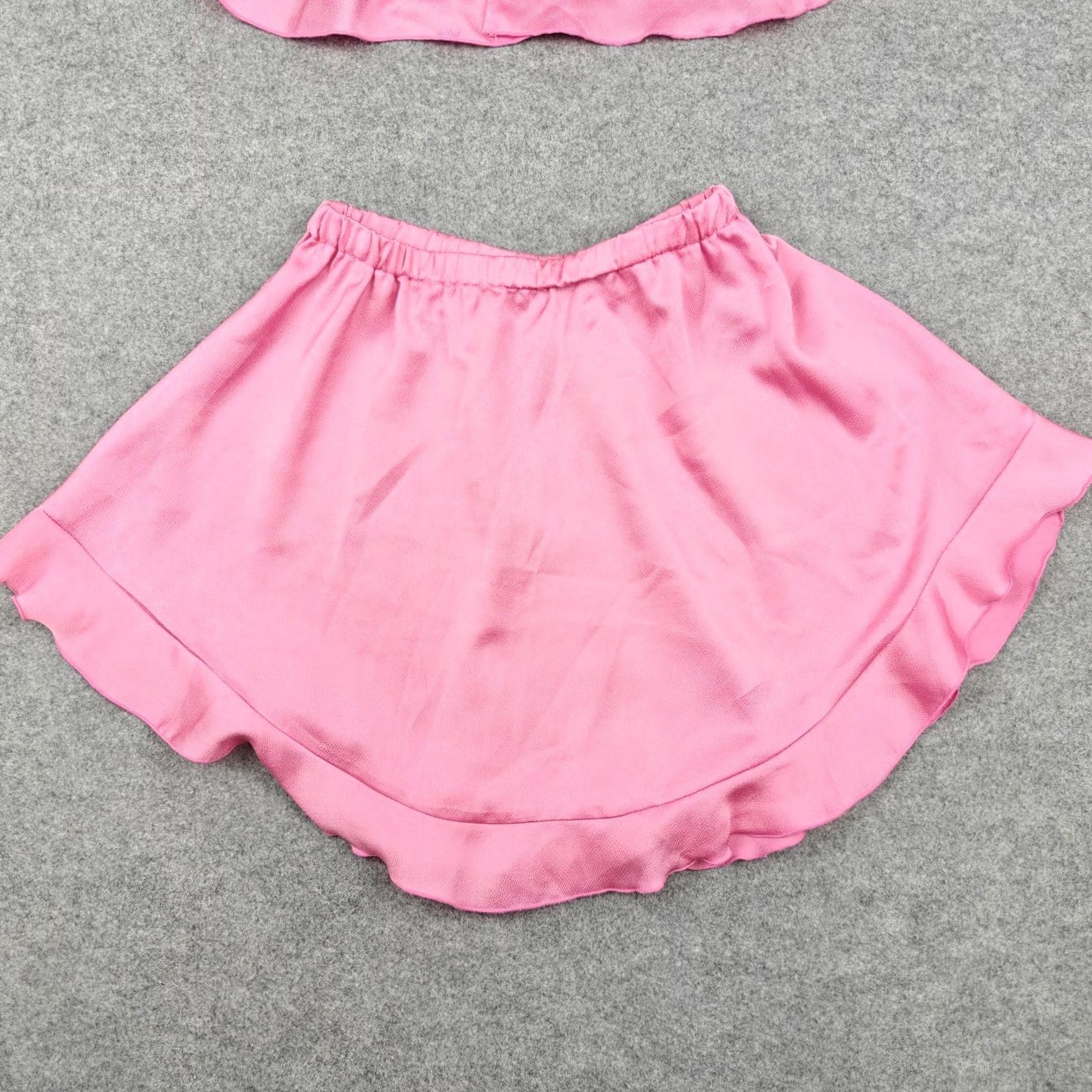 Free People Free People Intimately Pajama Set Womens XS Pink Satin Cami Ruffle Skirt Sleep Size 26" / US 2 / IT 38 - 3 Thumbnail