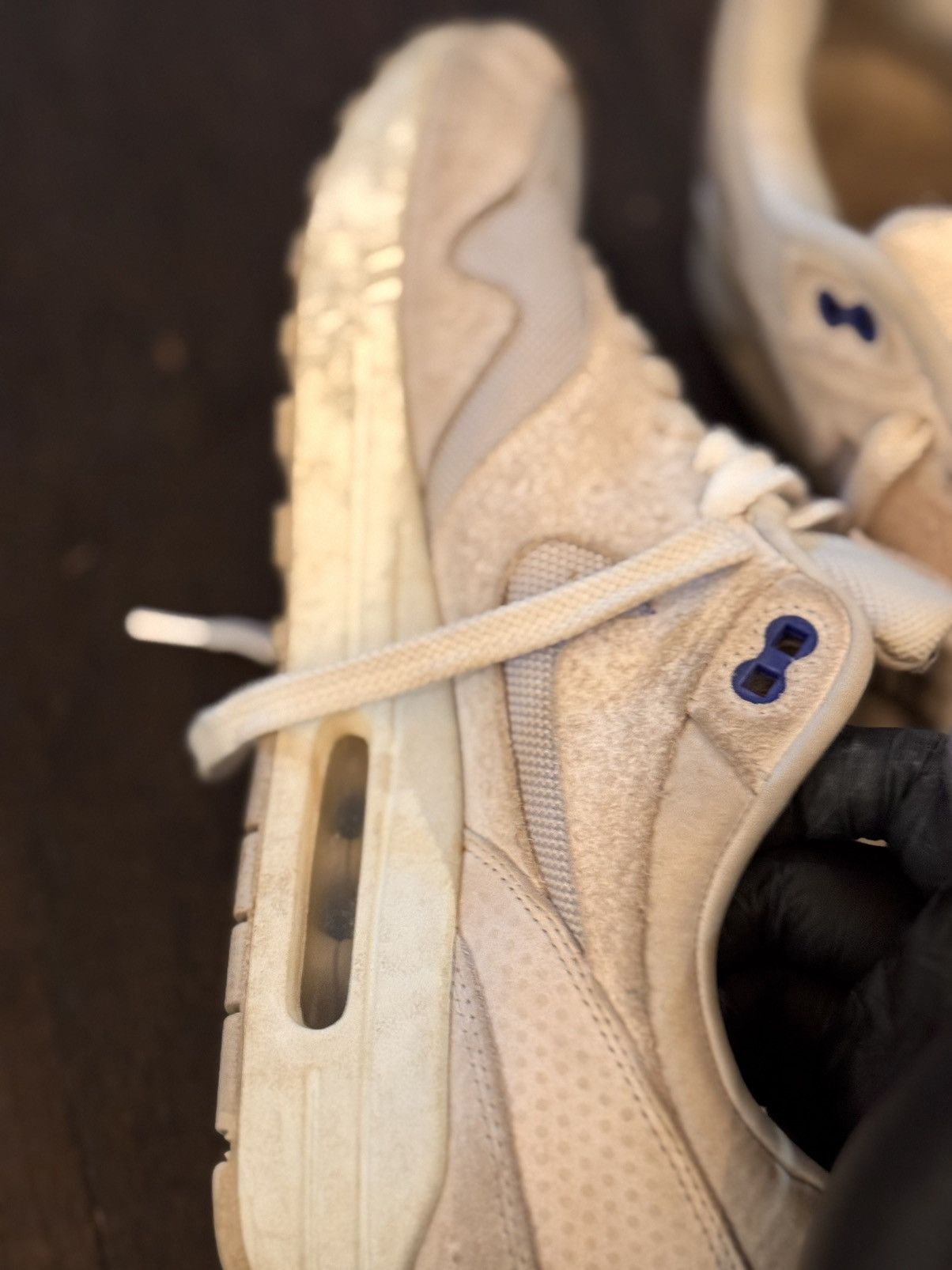 Nike NIKE AIR MAX 1 PURE PLATINUM RACER BLUE Size US 9.5 / EU 42-43 - 4 Thumbnail