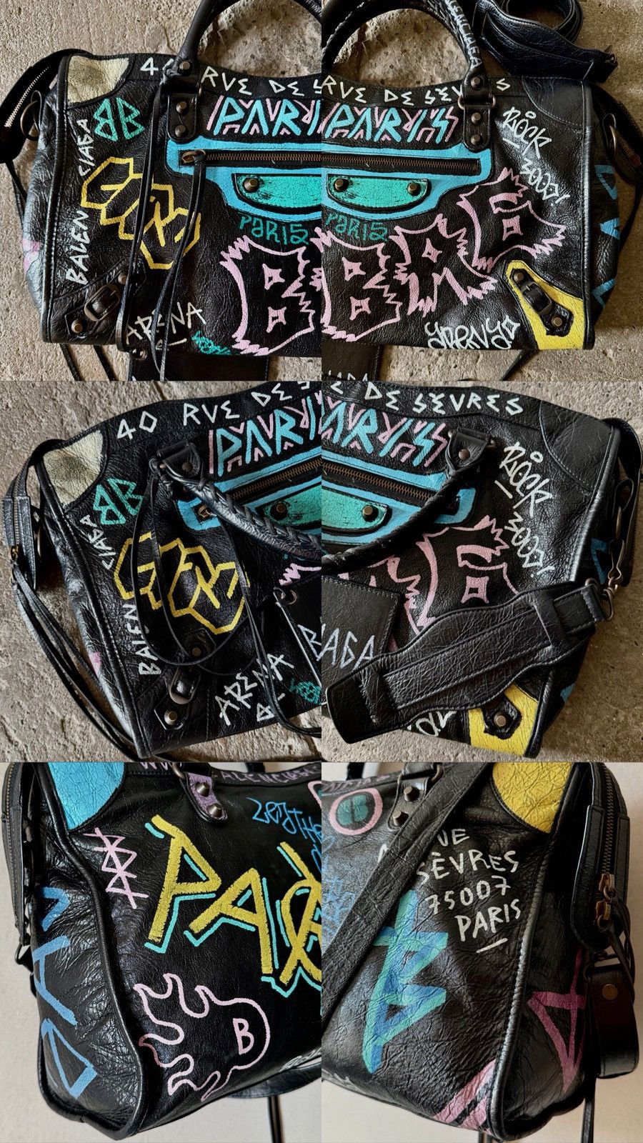 Balenciaga Balenciaga - Demna - 2017 Classic City Graffiti Lambskin Bag Size ONE SIZE - 20 Thumbnail