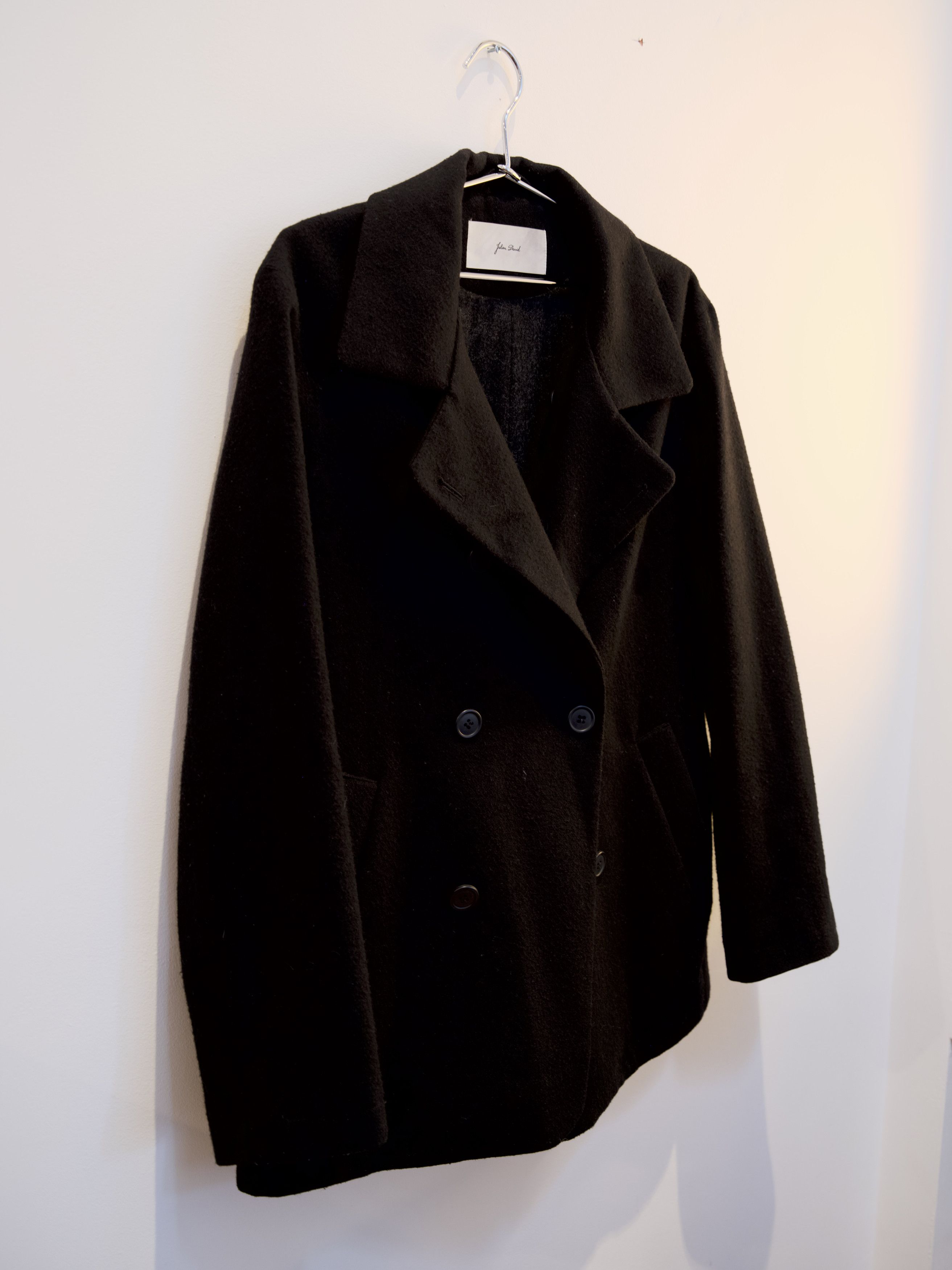 JULIEN DAVID Julien David Black Wool Double-Breasted Peacoat L Size US L / EU 52-54 / 3 - 1 Thumbnail