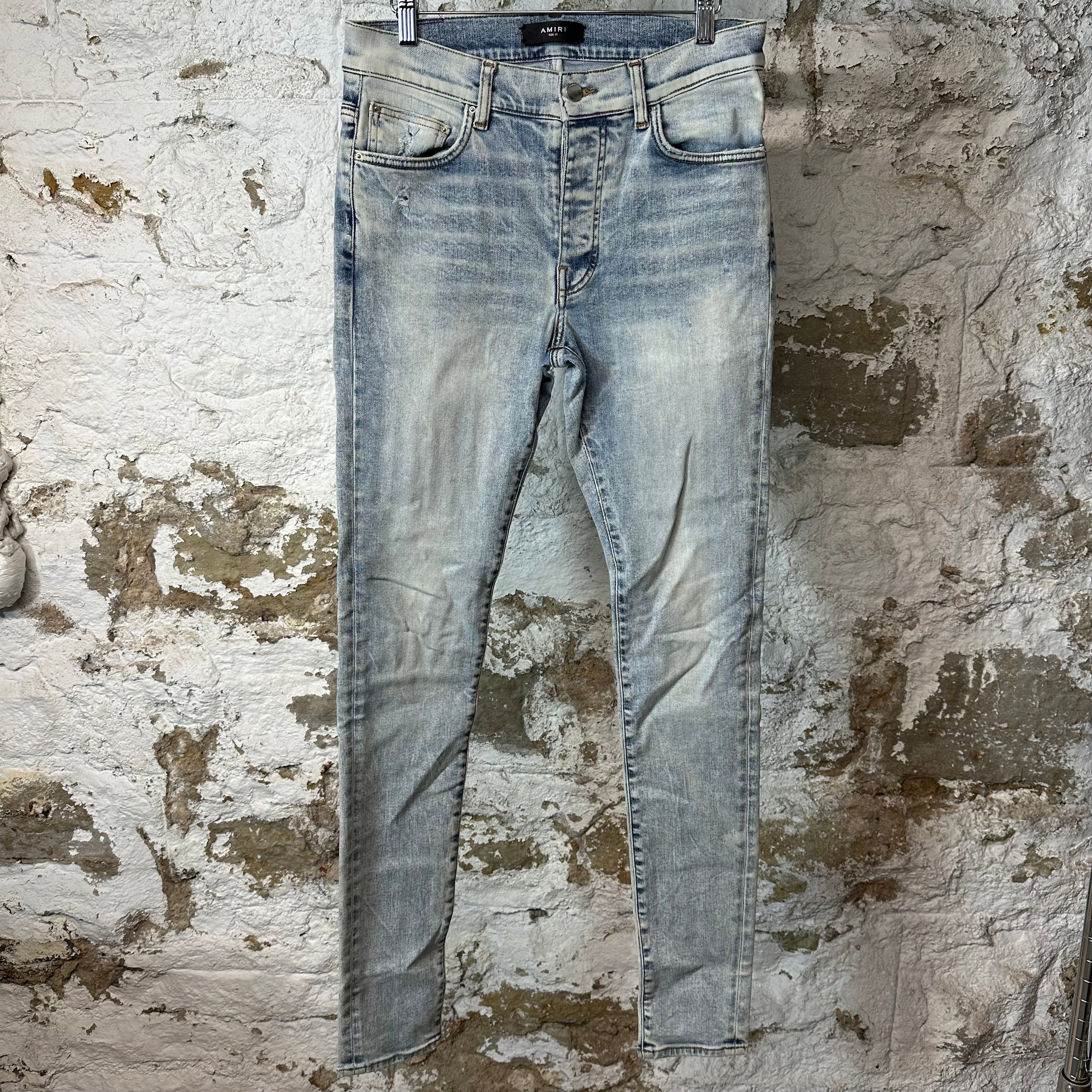 Amiri Amiri Plain Washed Blue Denim Jeans Sz 31 Size US 31 - 1 Thumbnail