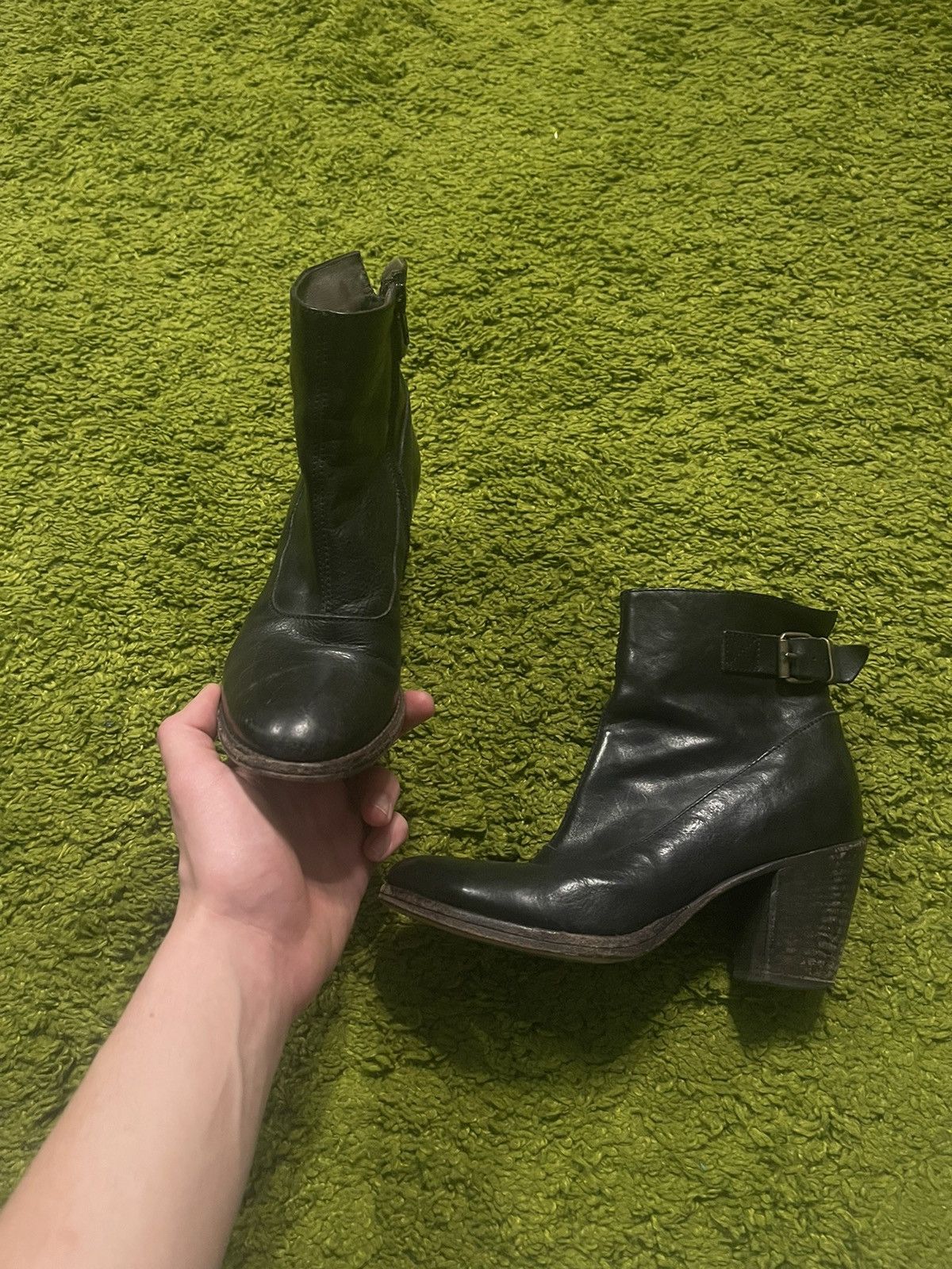 Designer × MoMA Moma avant garde real leather heels boots Size US 5.5 / IT 35.5 - 1 Thumbnail