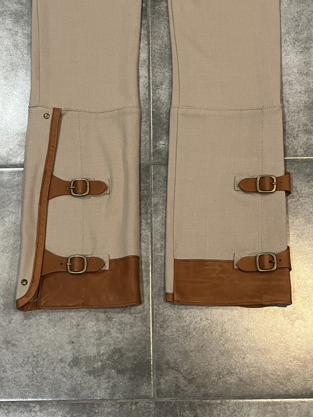 Ralph Lauren Ralph Lauren Wool Blend Equestrian Riding Trousers w Leather Size 26" / US 2 / IT 38 - 10 Thumbnail