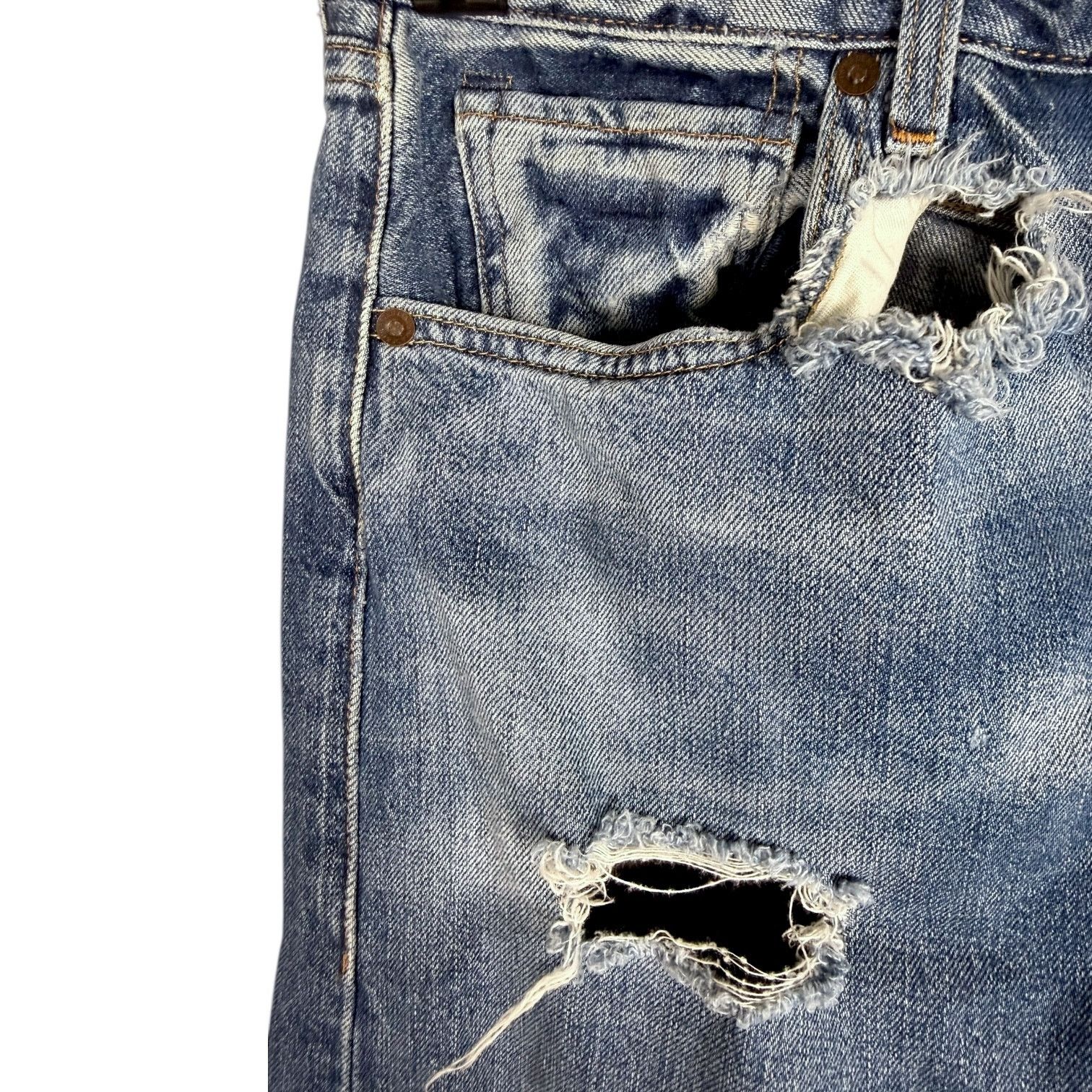 Levi's Men's Levi's Made & Crafted Cropped Distressed Jeans 33x29 Size US 33 - 4 Thumbnail