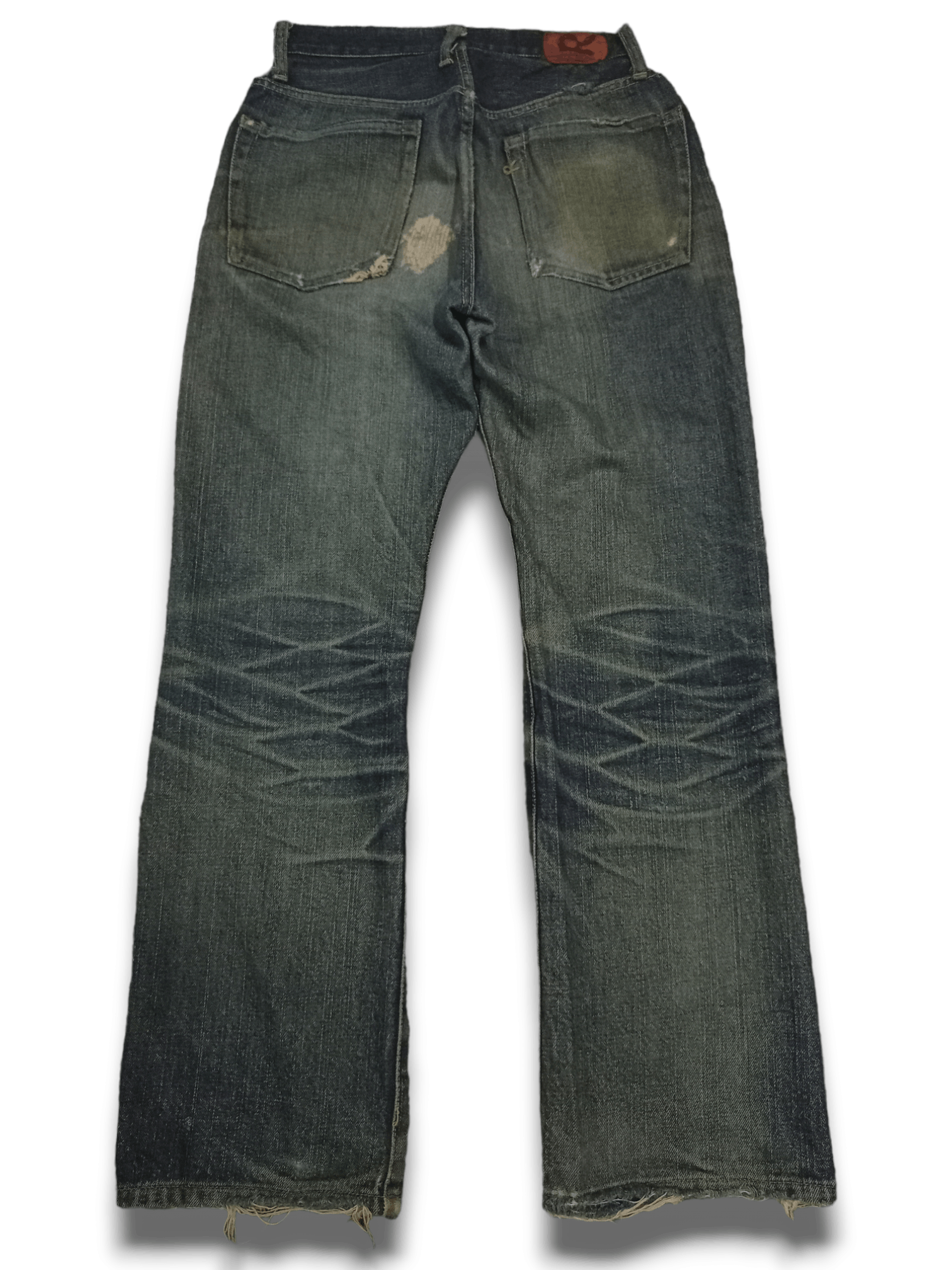 45rpm Vintage Japanese 45RPM Studio Mud Wash Distress Loose Jeans Size US 26 / EU 42 - 2 Thumbnail