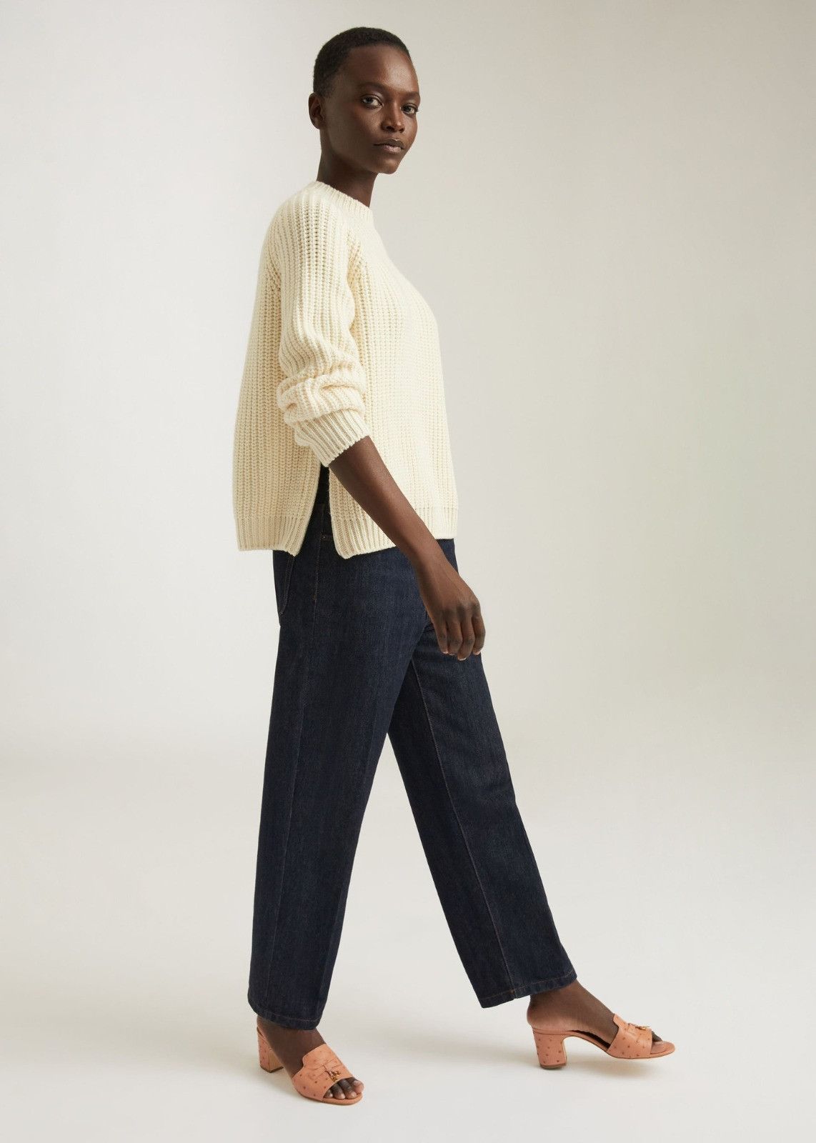 Loro Piana o1srvl11e0125 Davenport Crewneck Sweater in Ivory Size XS / US 0-2 / IT 36-38 - 2 Thumbnail