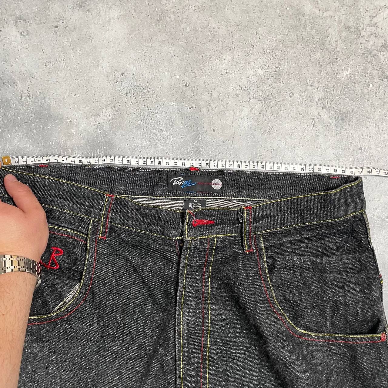 Japanese Brand × Vintage Vintage 2000s Raw Blue Rap Hip Hop Jeans Gray Size 34 Size US 34 / EU 50 - 22 Thumbnail