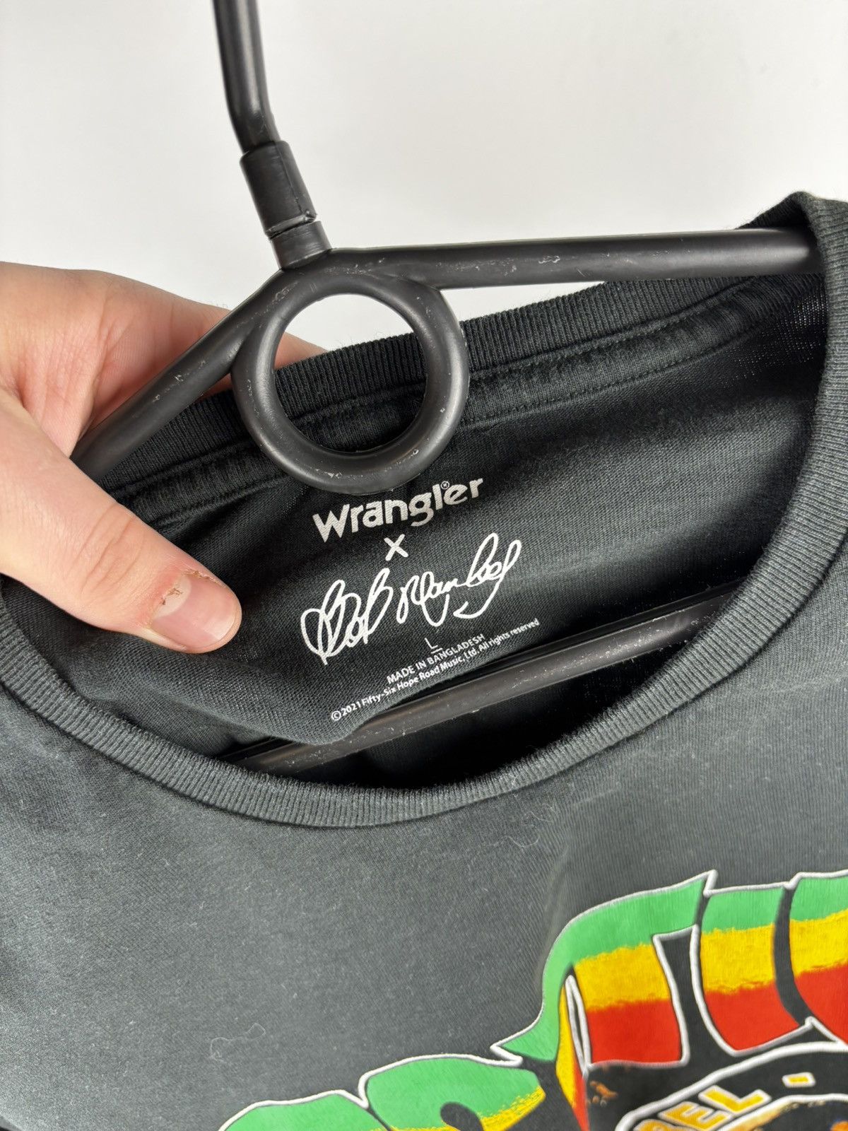 Bob Marley × Wrangler Wrangler x Bob Marley Big Logo T shirt size L Size US L / EU 52-54 / 3 - 4 Thumbnail