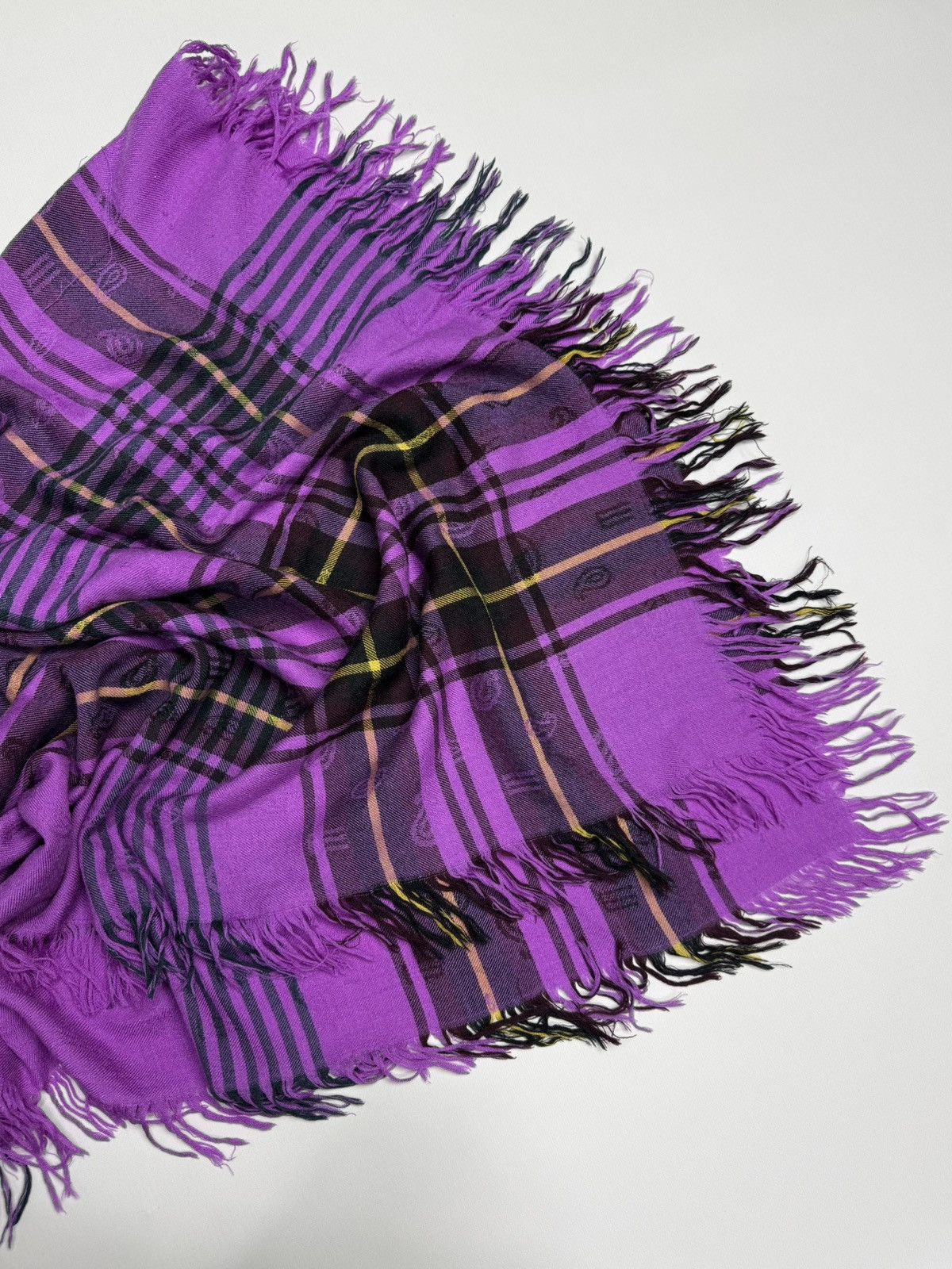 Etro Etro Wool Silk Scarf Paisley Plaid Wrap Boho Luxury Archive Size ONE SIZE - 10 Thumbnail