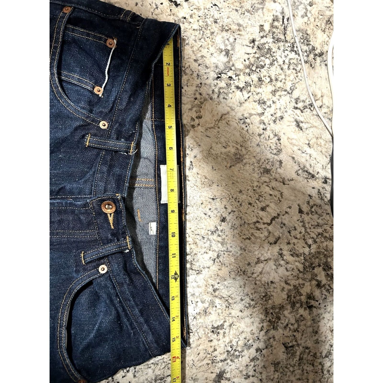 Taylor Stitch Taylor Stitch The Slim Jean Mid Wash Organic Selvedge Men’s 31 Jeans Slim Dark Blue 5-Pocket Mens Size US 31 - 7 Thumbnail