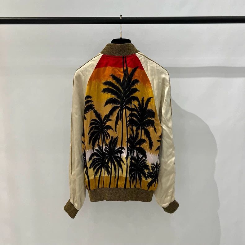 Saint Laurent Paris saint Laurent parisGold Thread Coconut Tree Jacket 2503-Ne Size XS / US 0-2 / IT 36-38 - 2 Thumbnail