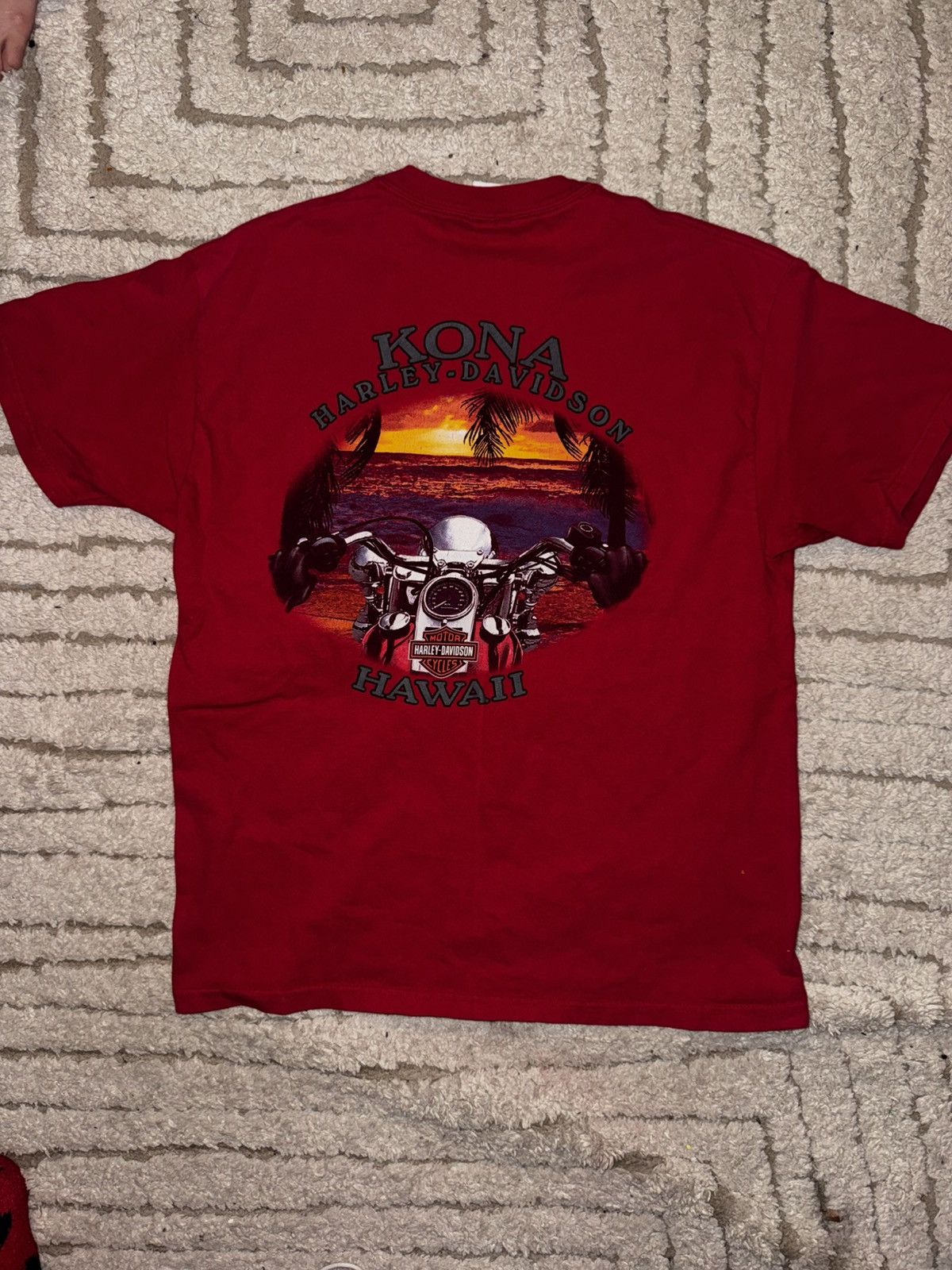 Harley Davidson Harley Davidson Motorcycle Rider Biker Kona Hawaii Size US L / EU 52-54 / 3 - 6 Thumbnail