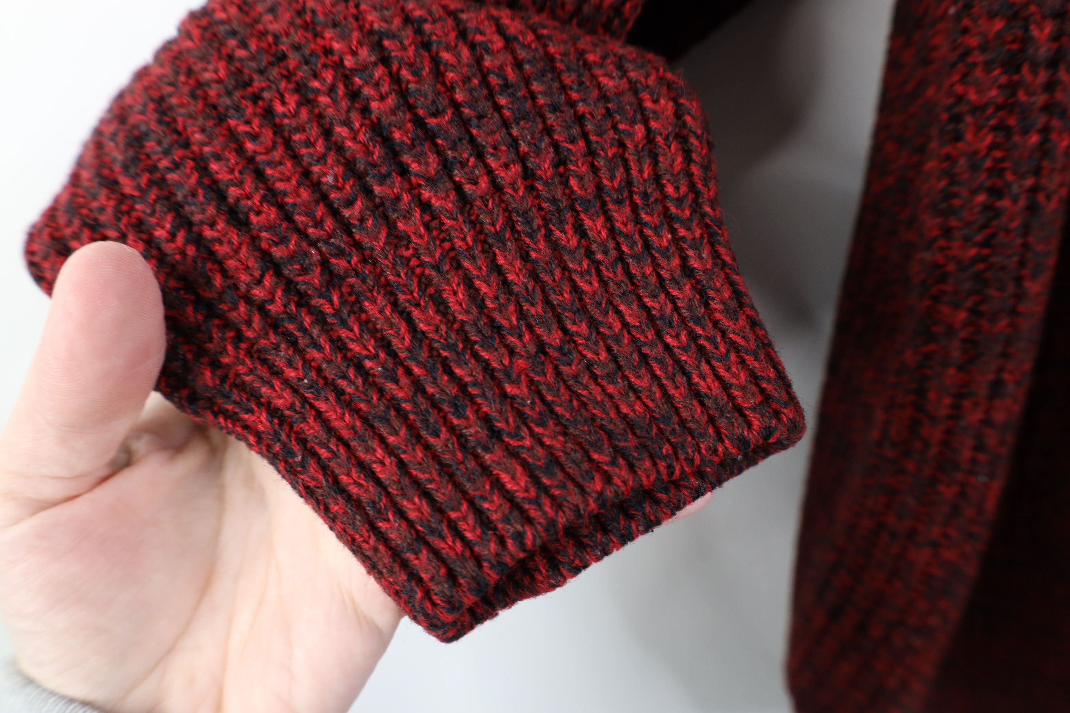 Vintage Vintage 90s Streetwear Ribbed Knit Sweater Heather Red Size US M / EU 48-50 / 2 - 6 Thumbnail