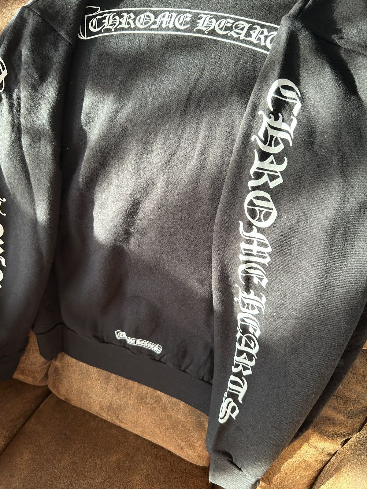 Chrome Hearts Chrome Hearts Scroll Logo Hoodie Black White Sweatshirt Sz L Size US L / EU 52-54 / 3 - 3 Thumbnail