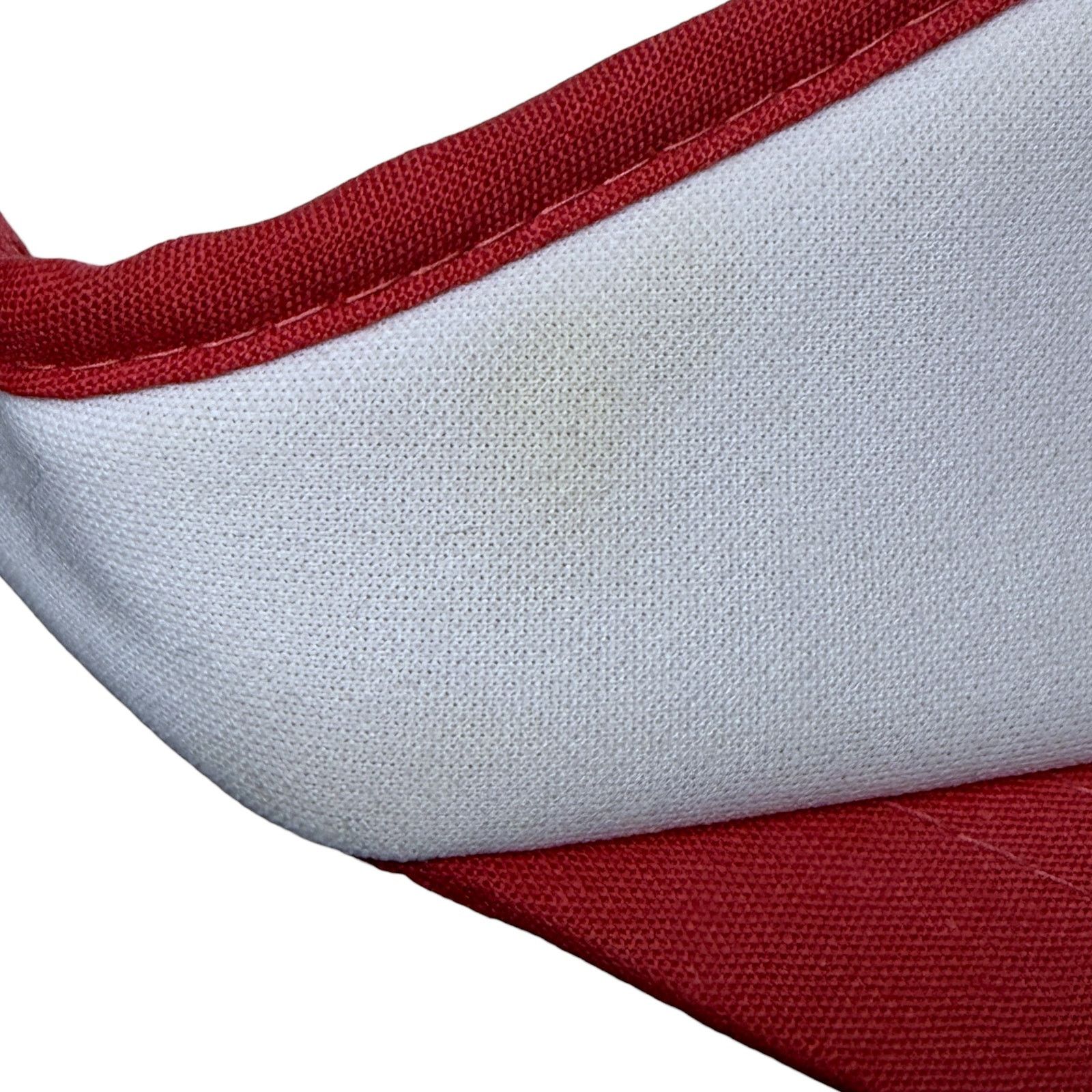 Hanes Vintage 80s The Ridge Tahoe Ski Resort Red White Hanes Visor Size ONE SIZE - 6 Thumbnail