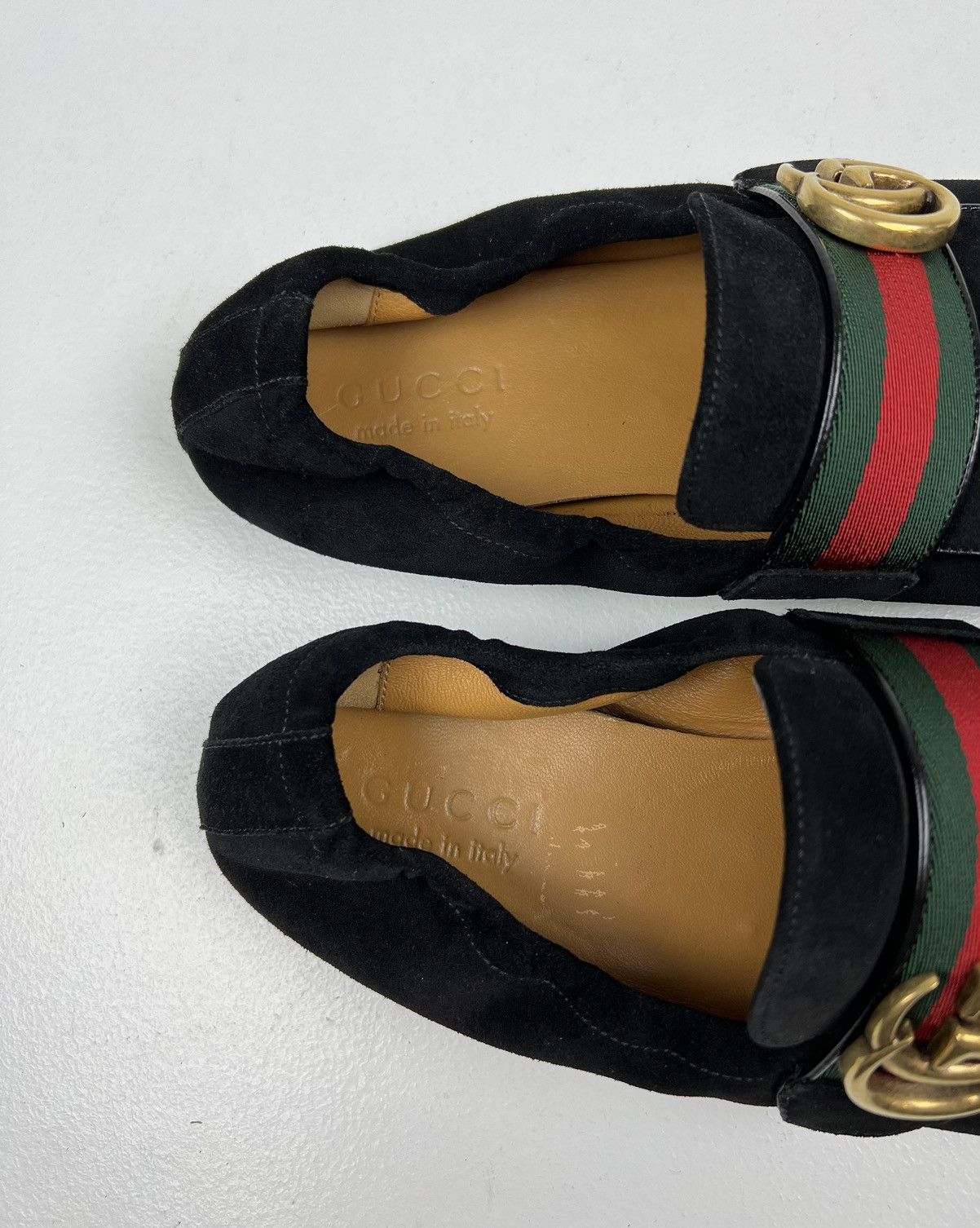 Gucci GUCCI Loafers Suede Shoes GG Buckle Web Stripe Black Men’s Size US 7.5 / EU 40-41 - 20 Thumbnail