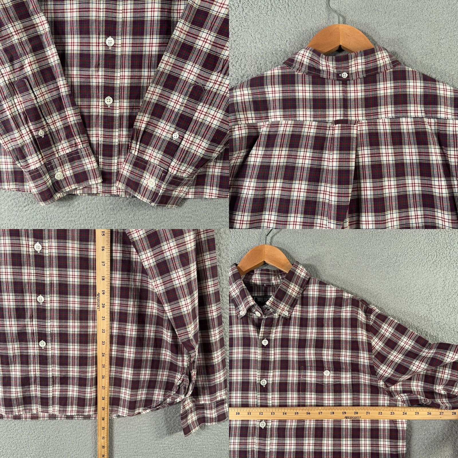Todd Snyder Todd Snyder X ODIN Plaid Shirt Men XL Cotton Lightweight Button 1 Pocket Limited Size US XL / EU 56 / 4 - 8 Thumbnail