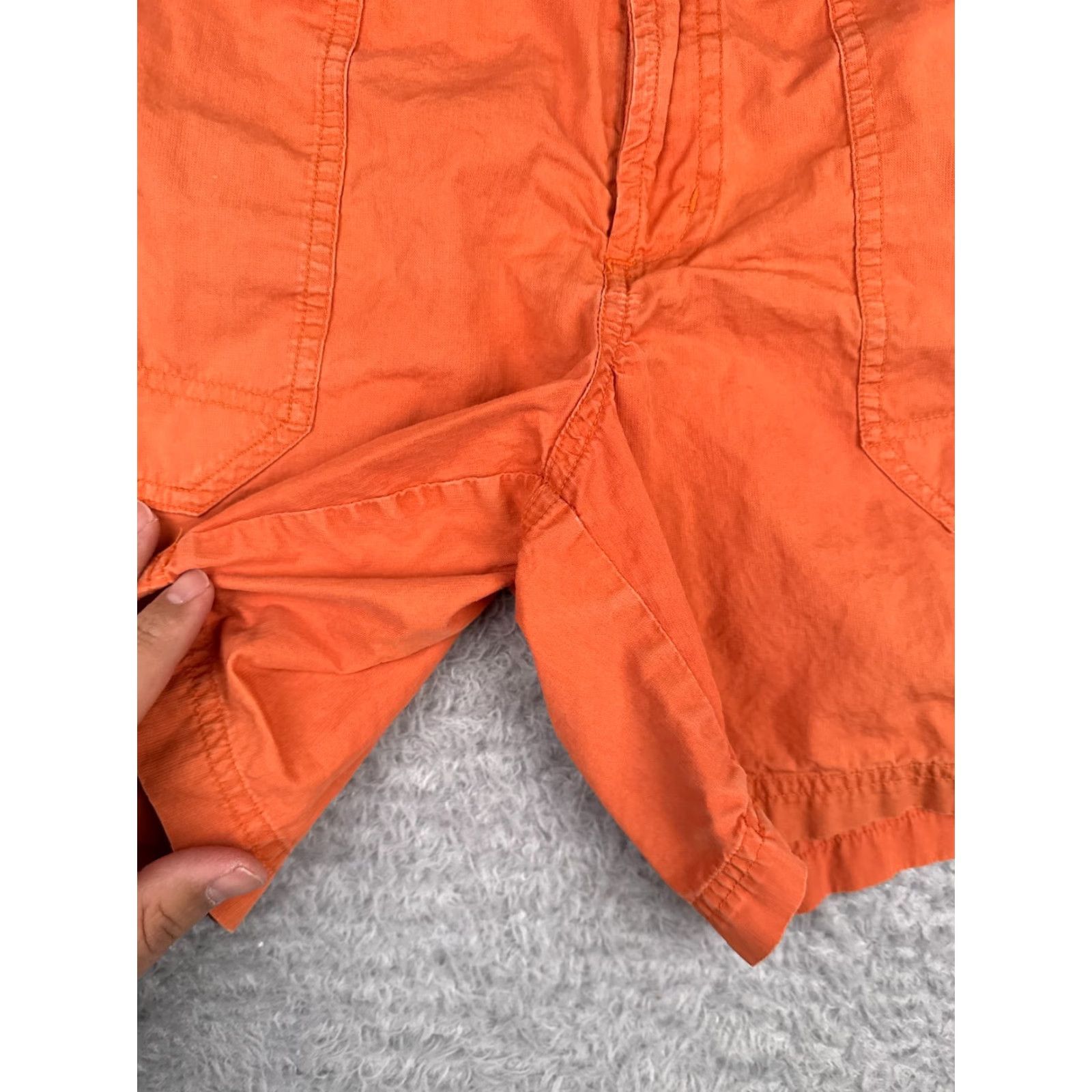 Vintage Columbia Shorts Womens 8 Orange 100% Cotton Bush Pockets Hike Camp 32x5 Fading Size 30" / US 8 / IT 44 - 3 Thumbnail