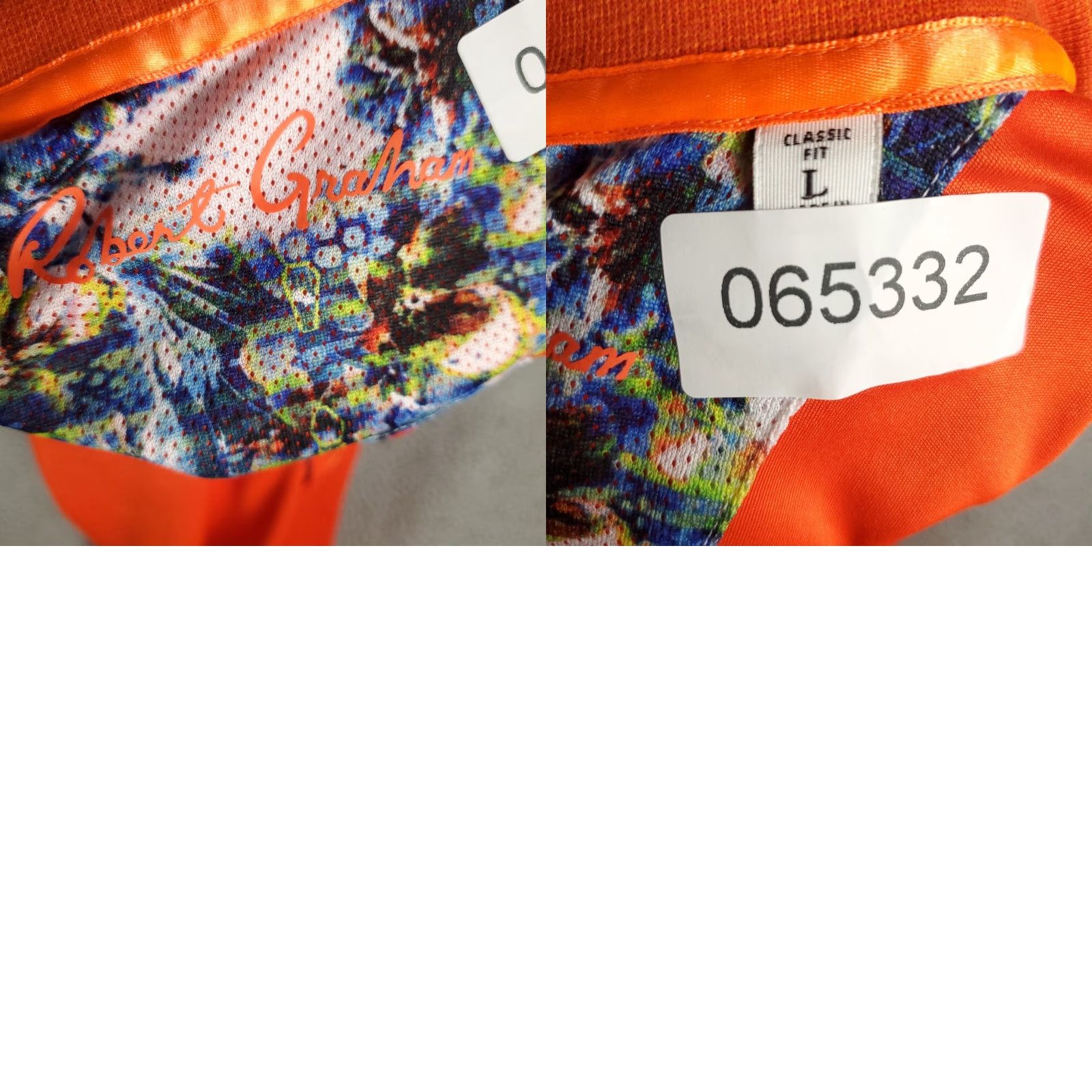 Robert Graham Robert Graham Polo Shirt Mens Large Orange Polyester Golf Short Sleeve Size US L / EU 52-54 / 3 - 8 Thumbnail