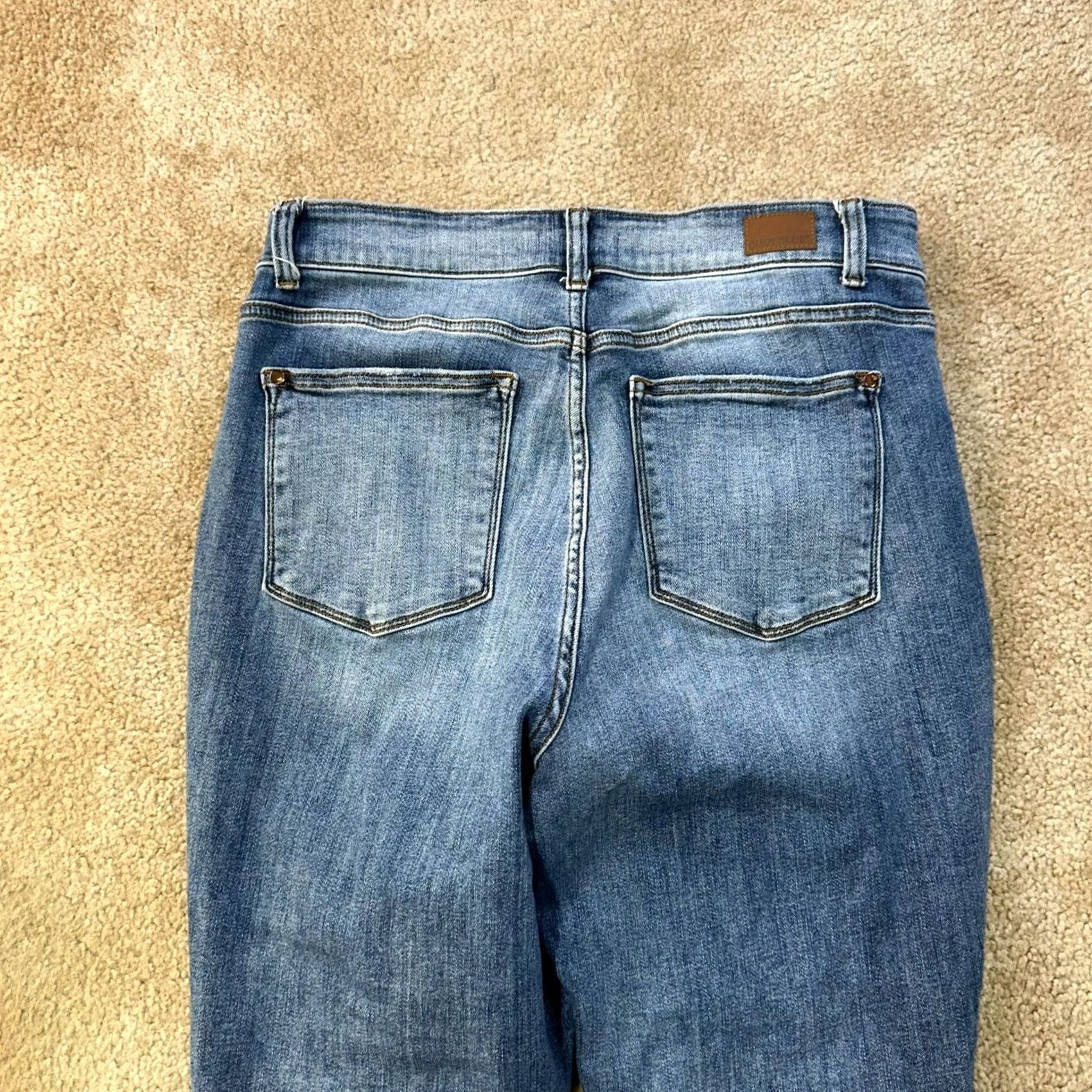 Denime Judy Blue Relaxed Fit High-Rise Jeans Women's 16W Blue Stretch Denim Jeans Juniors Plus Size 16W Women’s 5-Pocket Denim Size 38" / US 16 / IT 52 - 6 Thumbnail