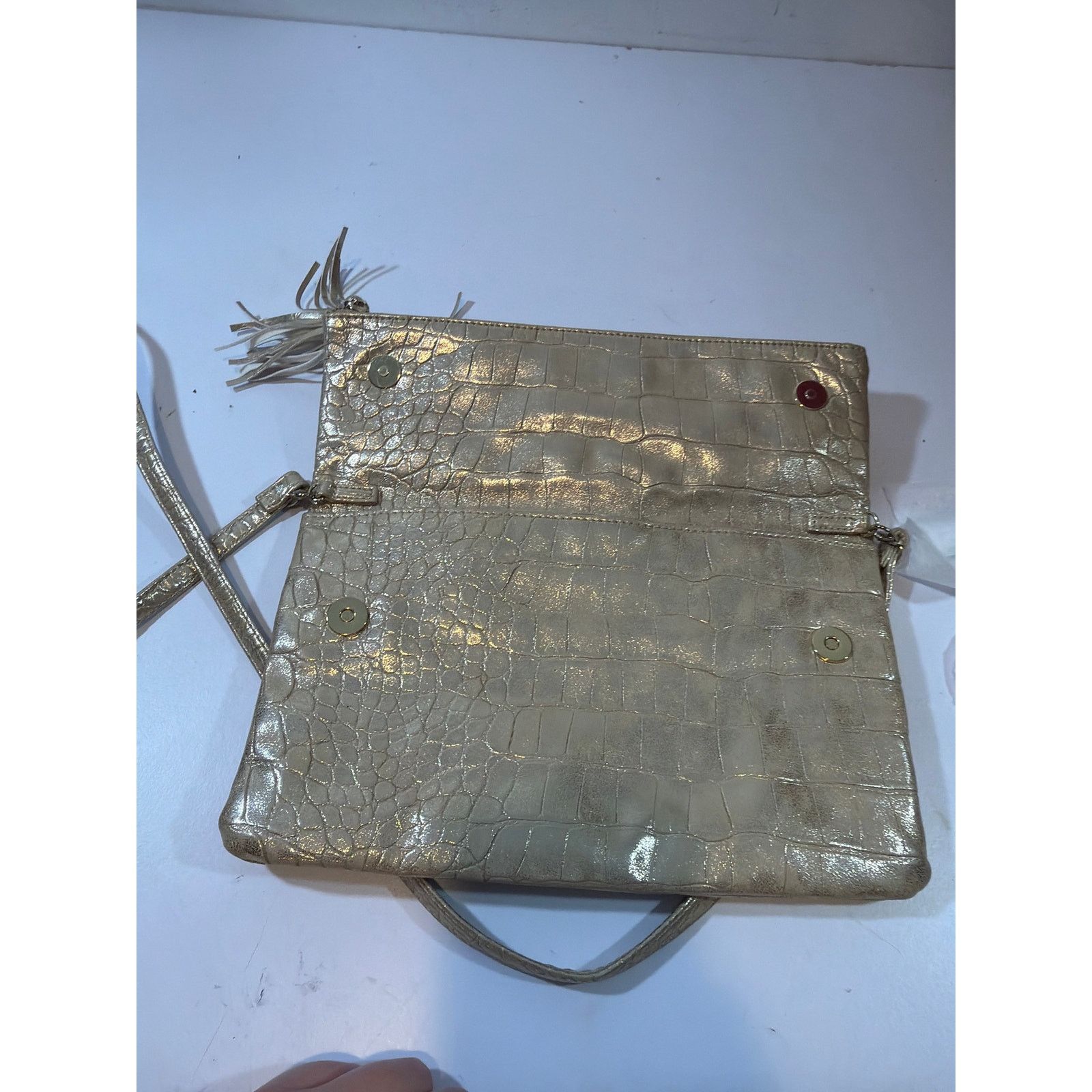 Other INC International Concepts Gold Metallic crossbody purse Size ONE SIZE - 3 Thumbnail