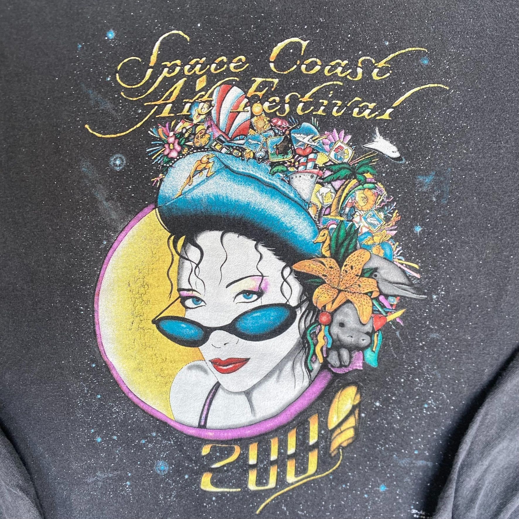 Hanes Vintage Y2K Art Festival 2000 T-Shirt Sun Faded Long Sleeve Size US L / EU 52-54 / 3 - 2 Thumbnail