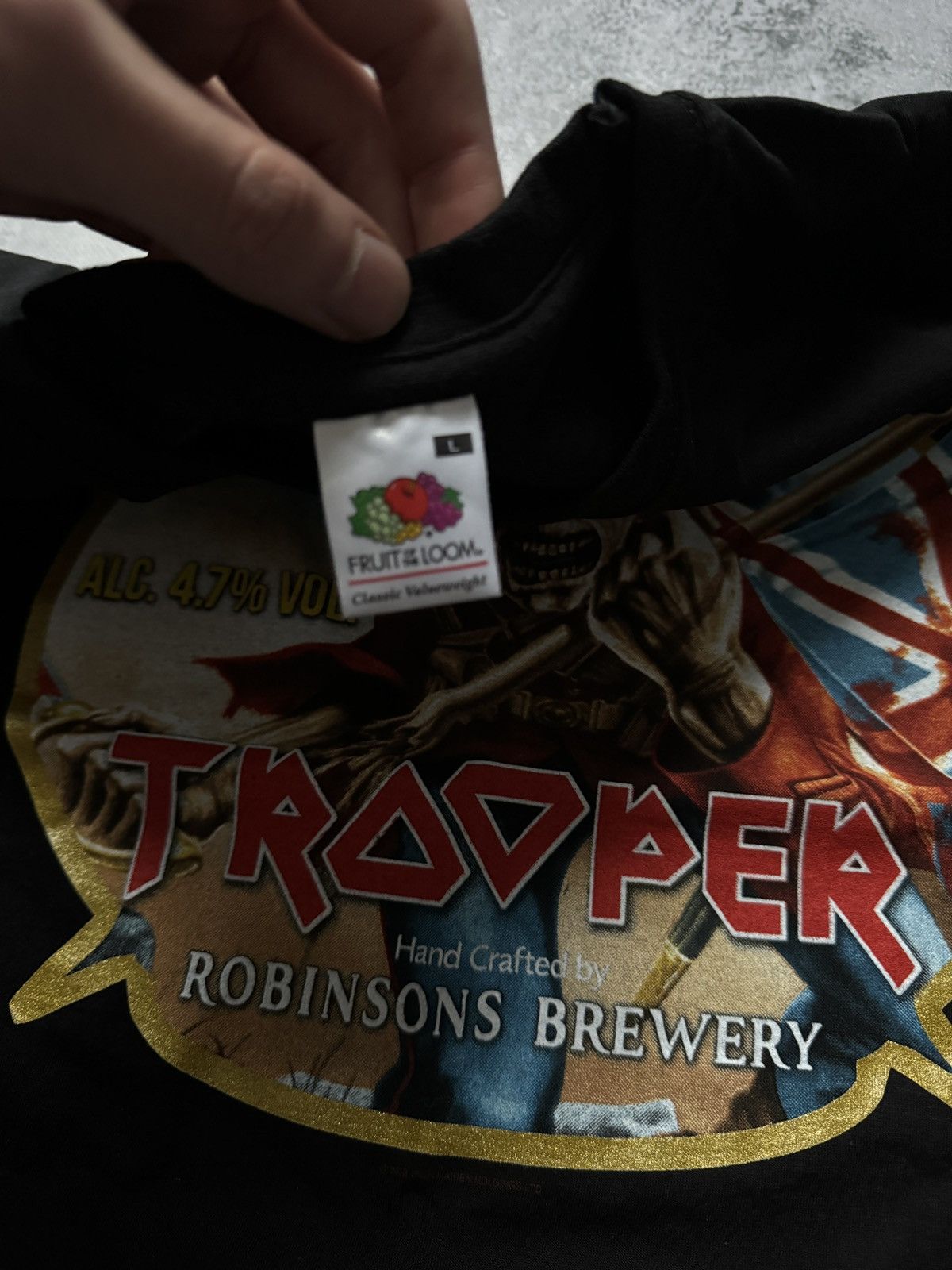 Band Tees × Iron Maiden × Vintage Iron Maiden Vintage 2013 Tooper Beer Rock Band T-Shirt Size US L / EU 52-54 / 3 - 4 Thumbnail