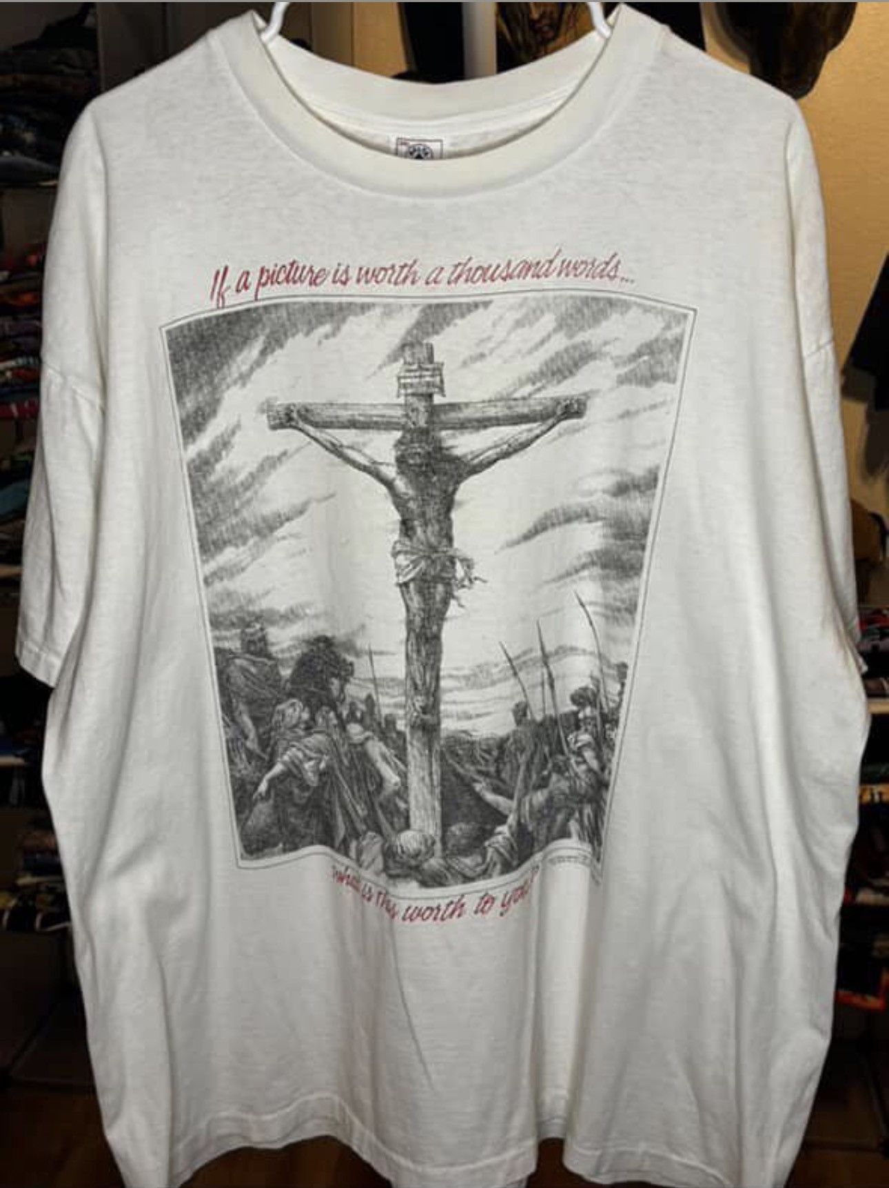 Vintage Vintage Jesus 90s tee Size US XXL / EU 58 / 5 - 2 Thumbnail