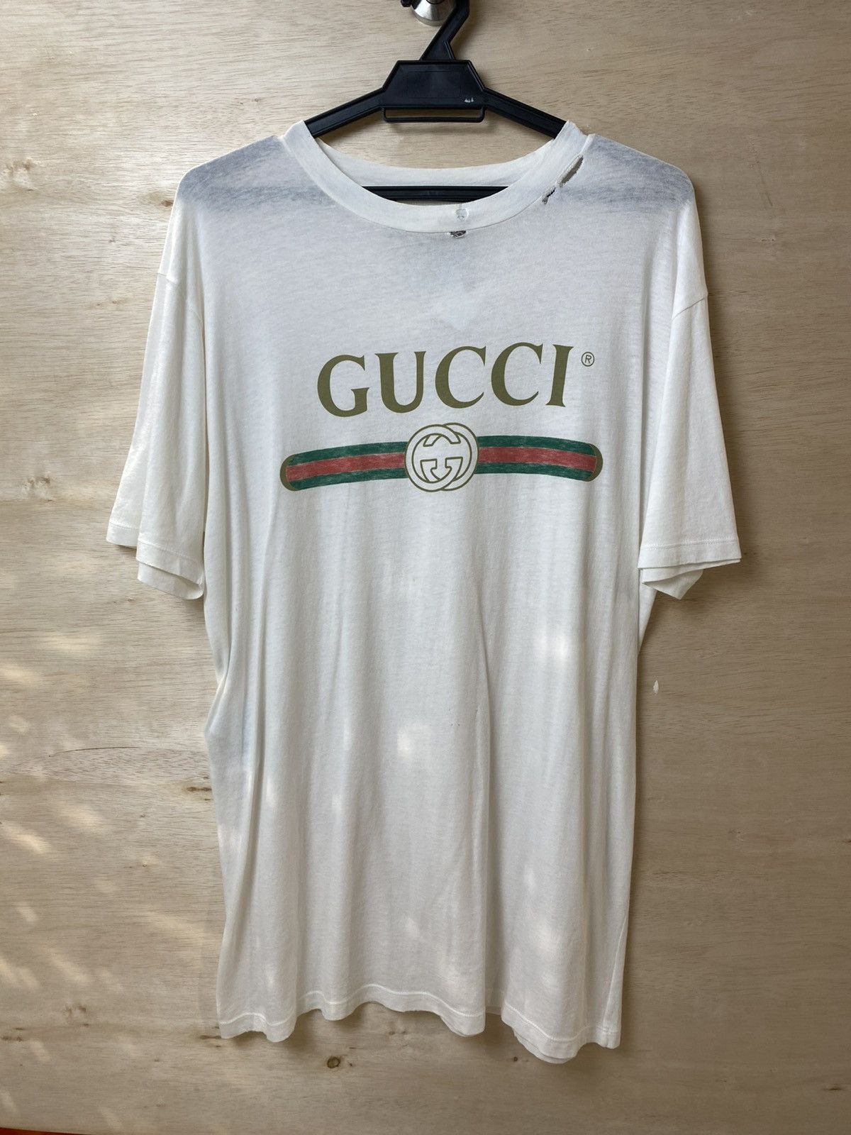 Gucci Logo Floral Embroidered Tee Size M
