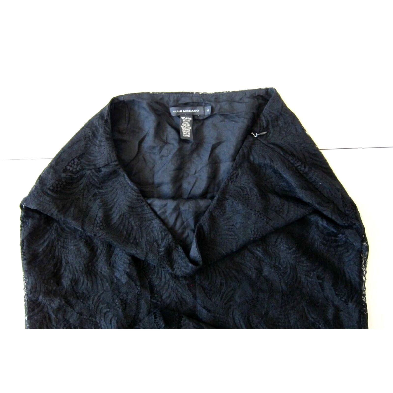 Club Monaco Club Monaco Black Floral Lace Straight Pencil Skirt Women 10 Size 32" / US 10 / IT 46 - 4 Thumbnail