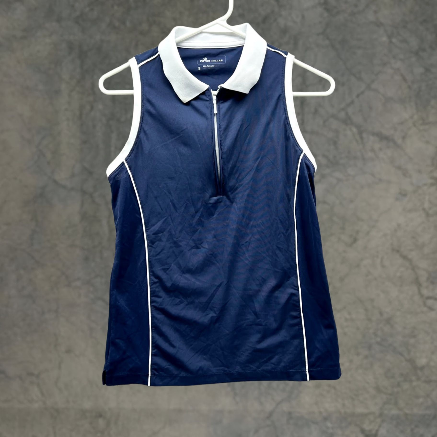 Peter Millar VINTAGE Peter Millar Shirt Womens S Blue Polo Women Sleeveless Performance Chrissie Tank Size S / US 4 / IT 40 - 1 Thumbnail