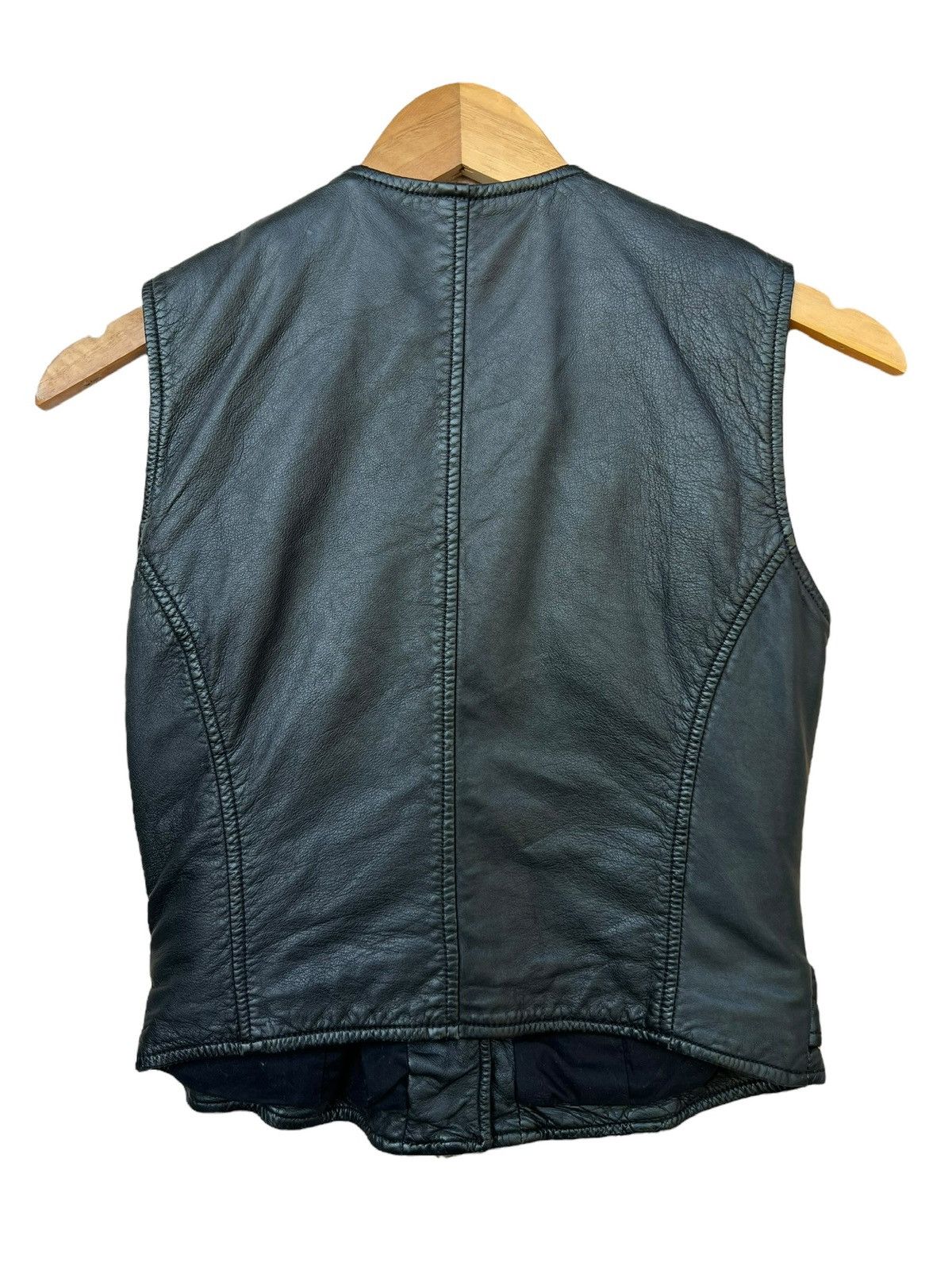 Japanese Brand Black Biker Leather Multipocket Gothic Leather Vest Jacket Size US S / EU 44-46 / 1 - 4 Thumbnail