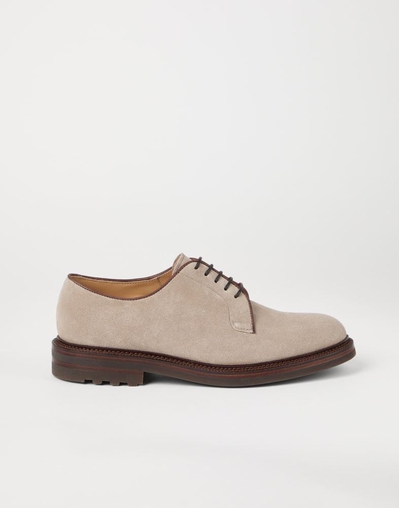 Brunello Cucinelli o1w1db10825 Pair Of Laced Shoes in Cool Beige Size US 10 / EU 43 - 1 Thumbnail