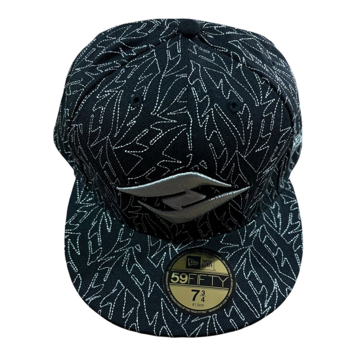 Other New Era 59FIFTY Fitted Hat 7 3/4 Black All Over Embroidered Size ONE SIZE - 1 Thumbnail