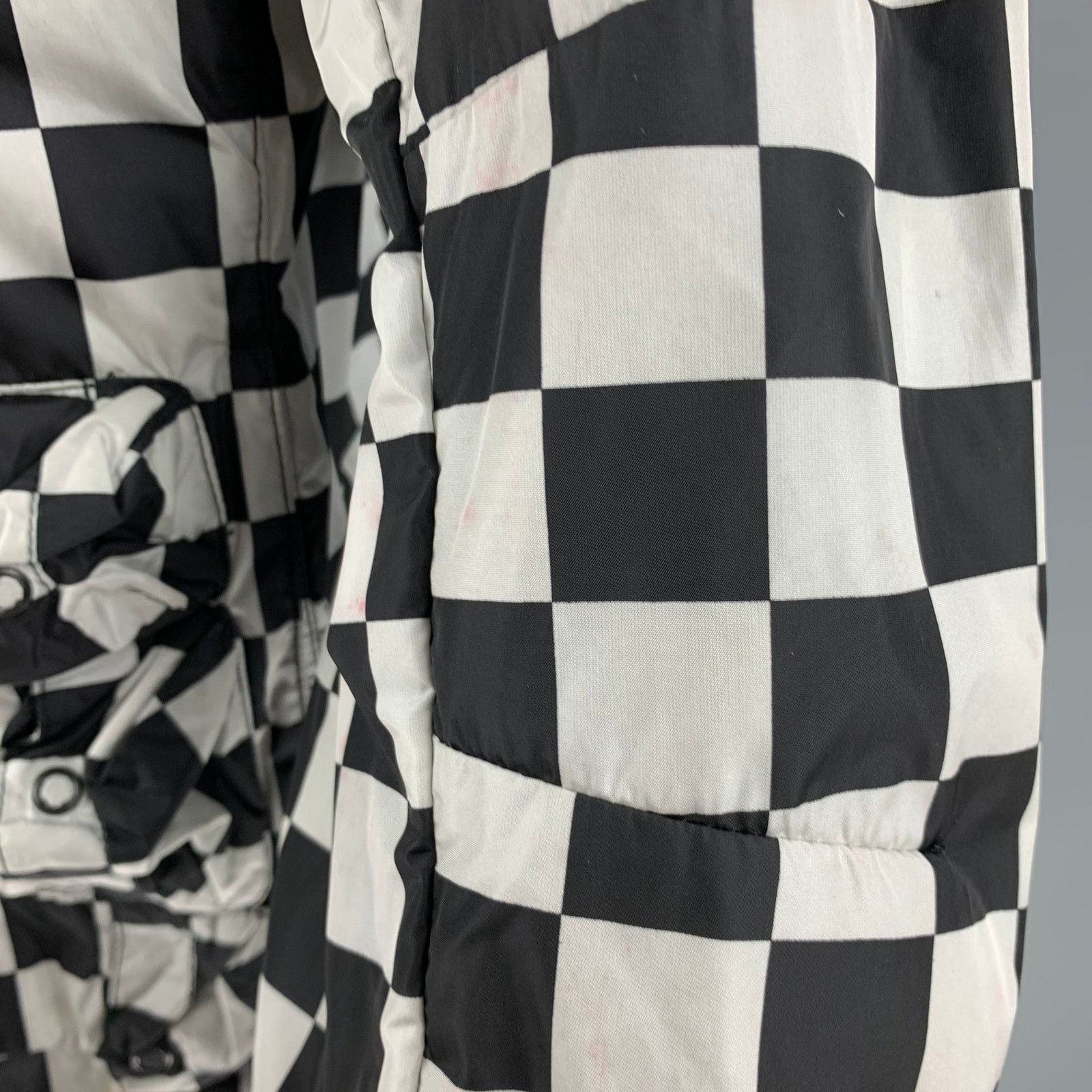 Nick Wooster NICK WOOSTER M Black White Checkered Nylon Hooded Jacket Size US M / EU 48-50 / 2 - 5 Thumbnail