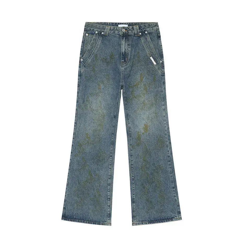 Japanese Brand Retro loose straight leg wide leg jeans Size US 32 / EU 48 - 6 Thumbnail