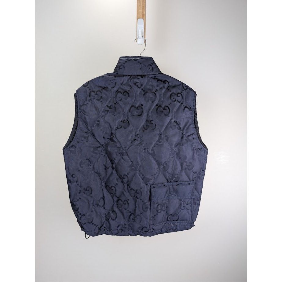 Gucci o1rshd1 Nylon Canvas GG Jumbo Gilet in Navy Size US M / EU 48-50 / 2 - 11 Thumbnail